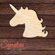 Unicorn 003 Shape Cutout in Wood, Acrylic or Acrylic Mirror - Signature Cutouts