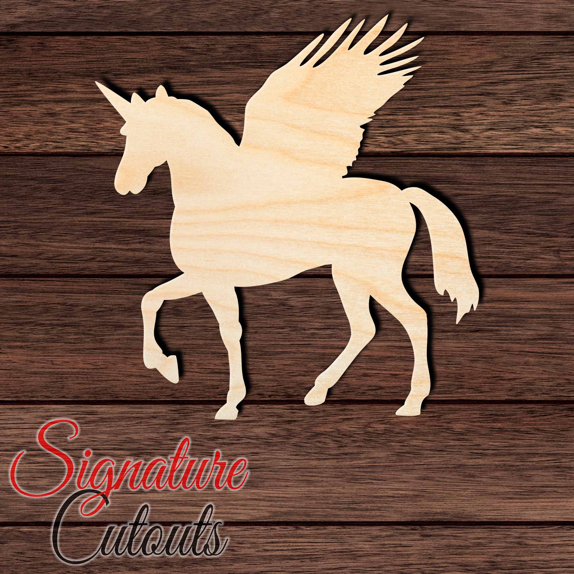 Unicorn 004 Shape Cutout in Wood, Acrylic or Acrylic Mirror - Signature Cutouts