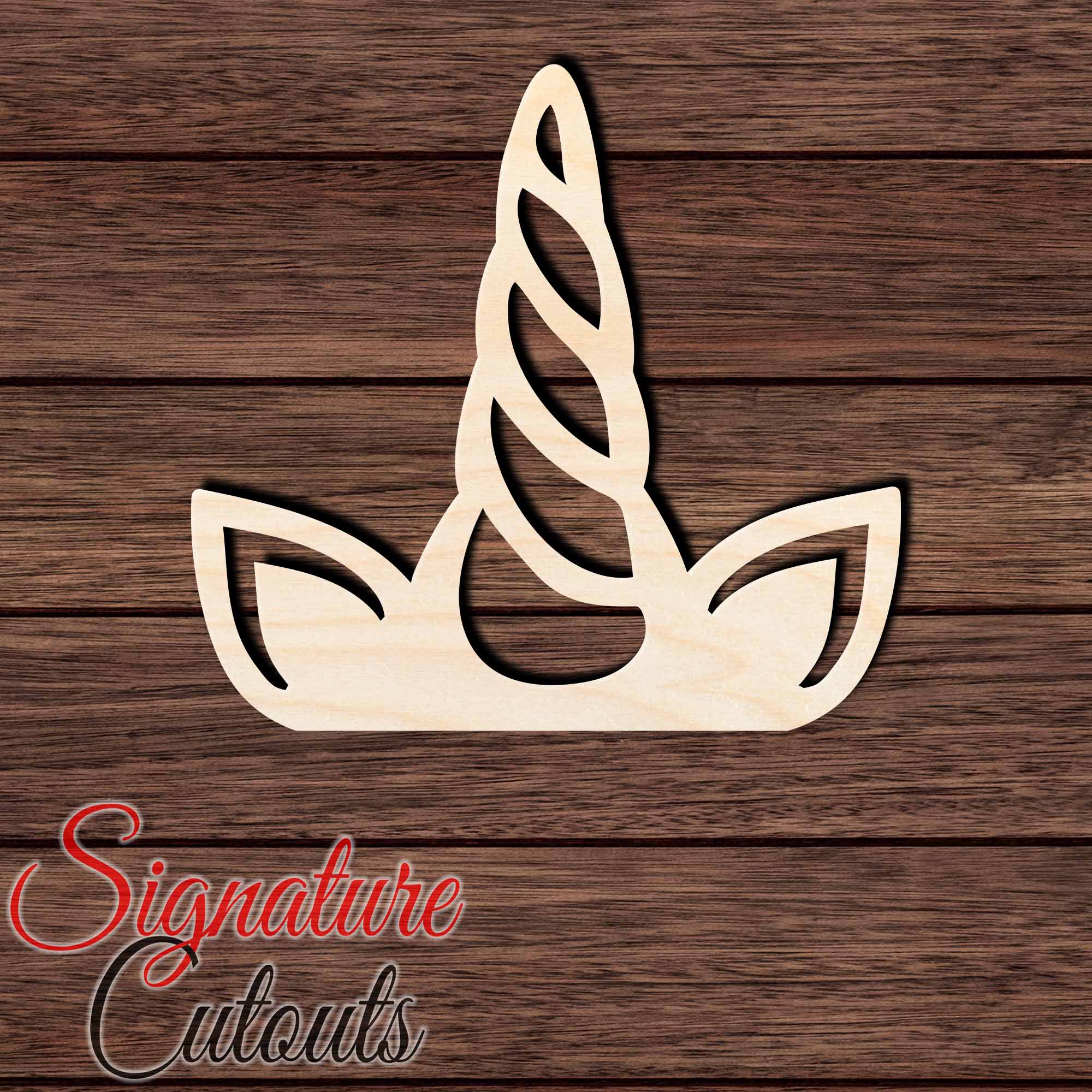 Unicorn Head 001 Shape Cutout in Wood, Acrylic or Acrylic Mirror - Signature Cutouts