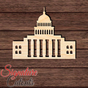 US Capitol 001 Shape Cutout in Wood, Acrylic or Acrylic Mirror - Signature Cutouts
