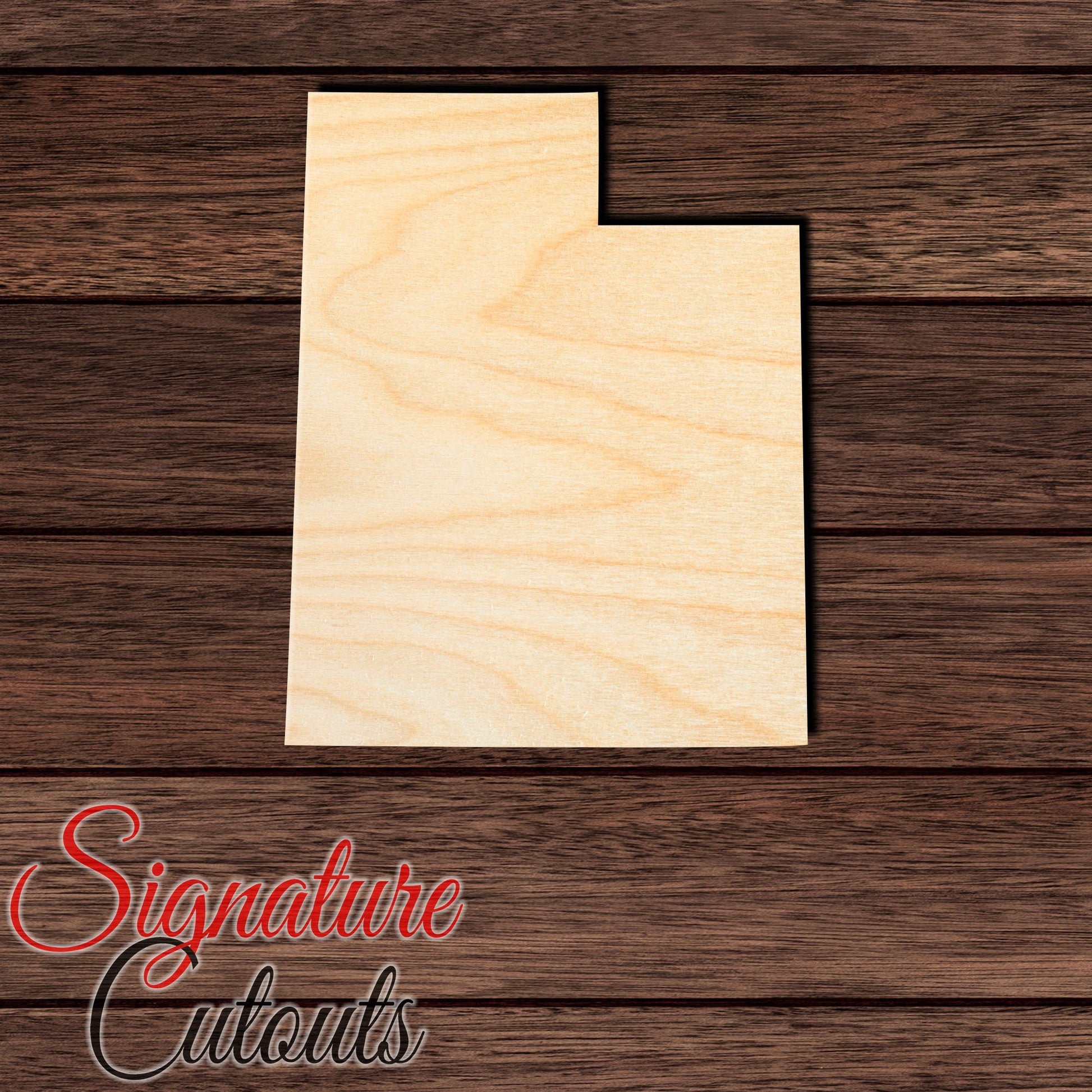 Utah State Shape Cutout in Wood, Acrylic or Acrylic Mirror - Signature Cutouts