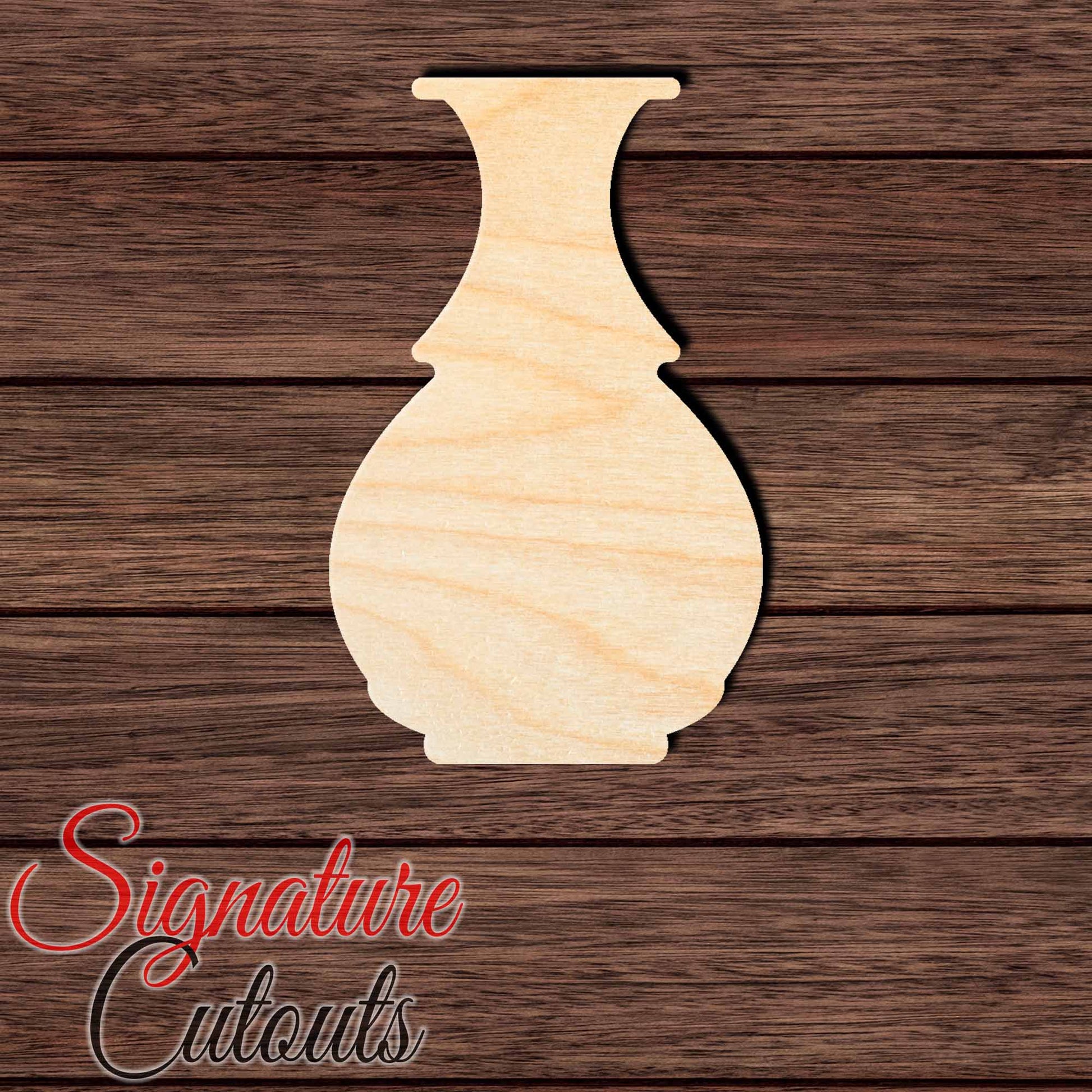 Vase 002 Shape Cutout in Wood, Acrylic or Acrylic Mirror - Signature Cutouts