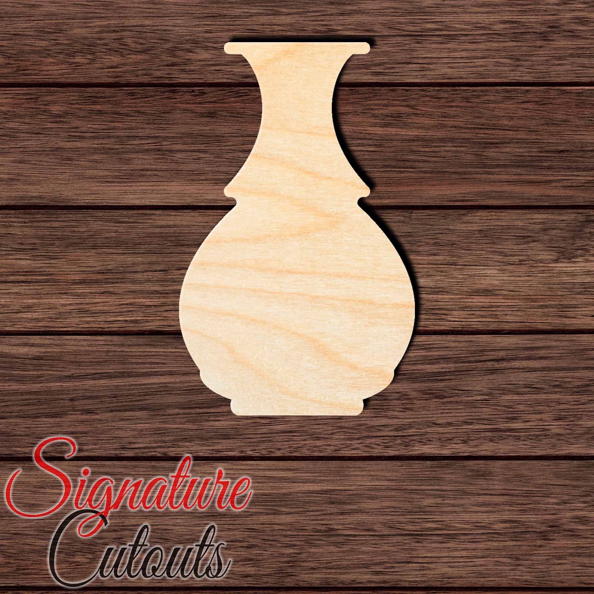 Vase 002 Shape Cutout in Wood, Acrylic or Acrylic Mirror - Signature Cutouts