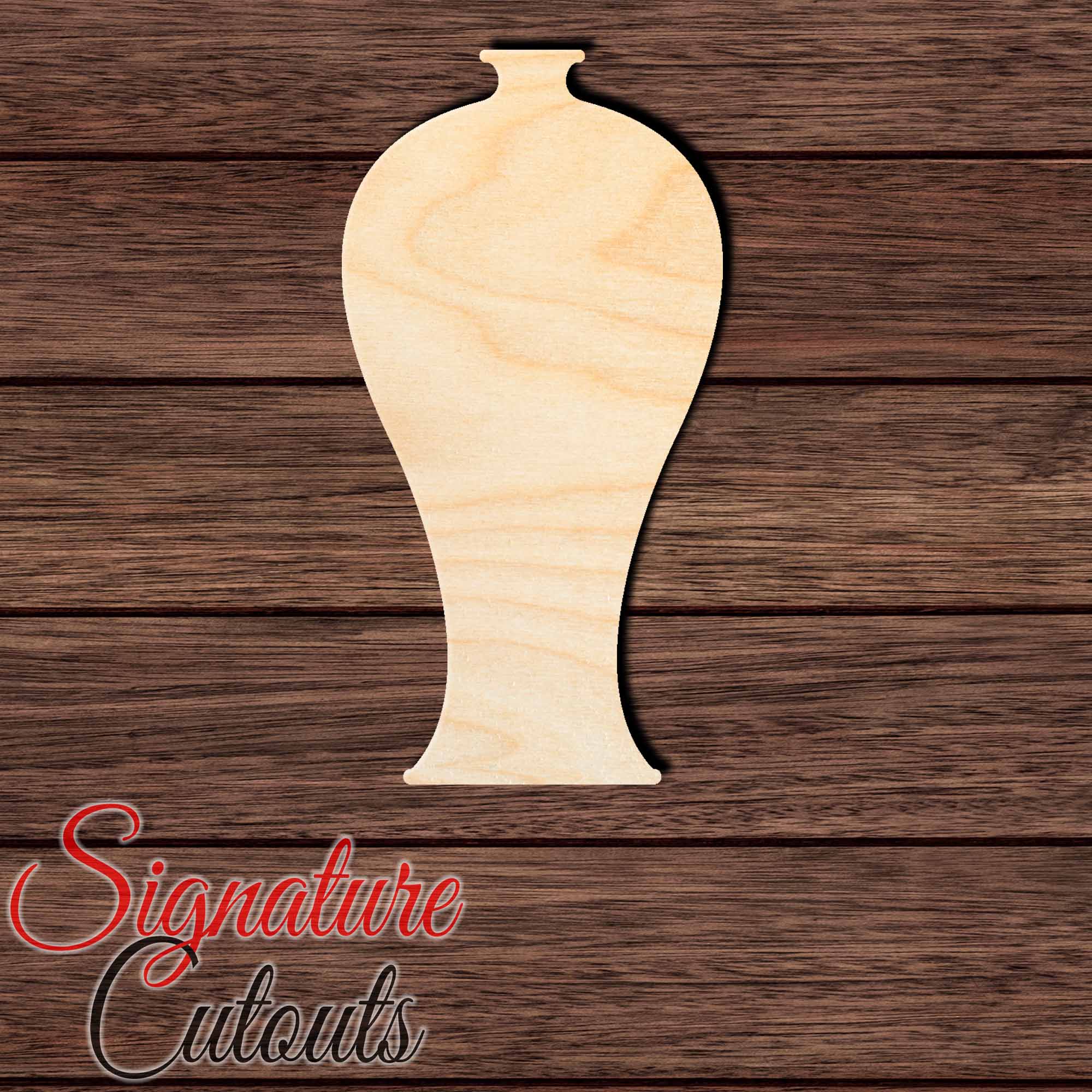 Vase 003 Shape Cutout in Wood, Acrylic or Acrylic Mirror - Signature Cutouts