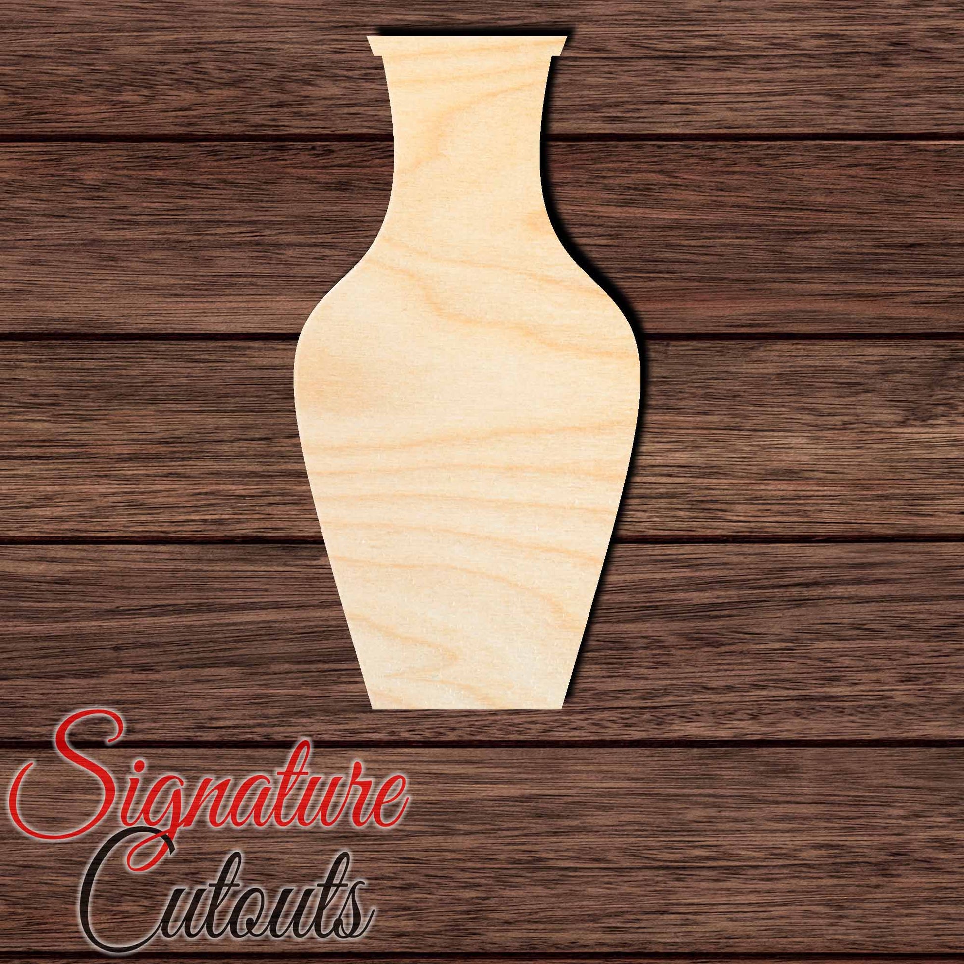 Vase 005 Shape Cutout in Wood, Acrylic or Acrylic Mirror - Signature Cutouts