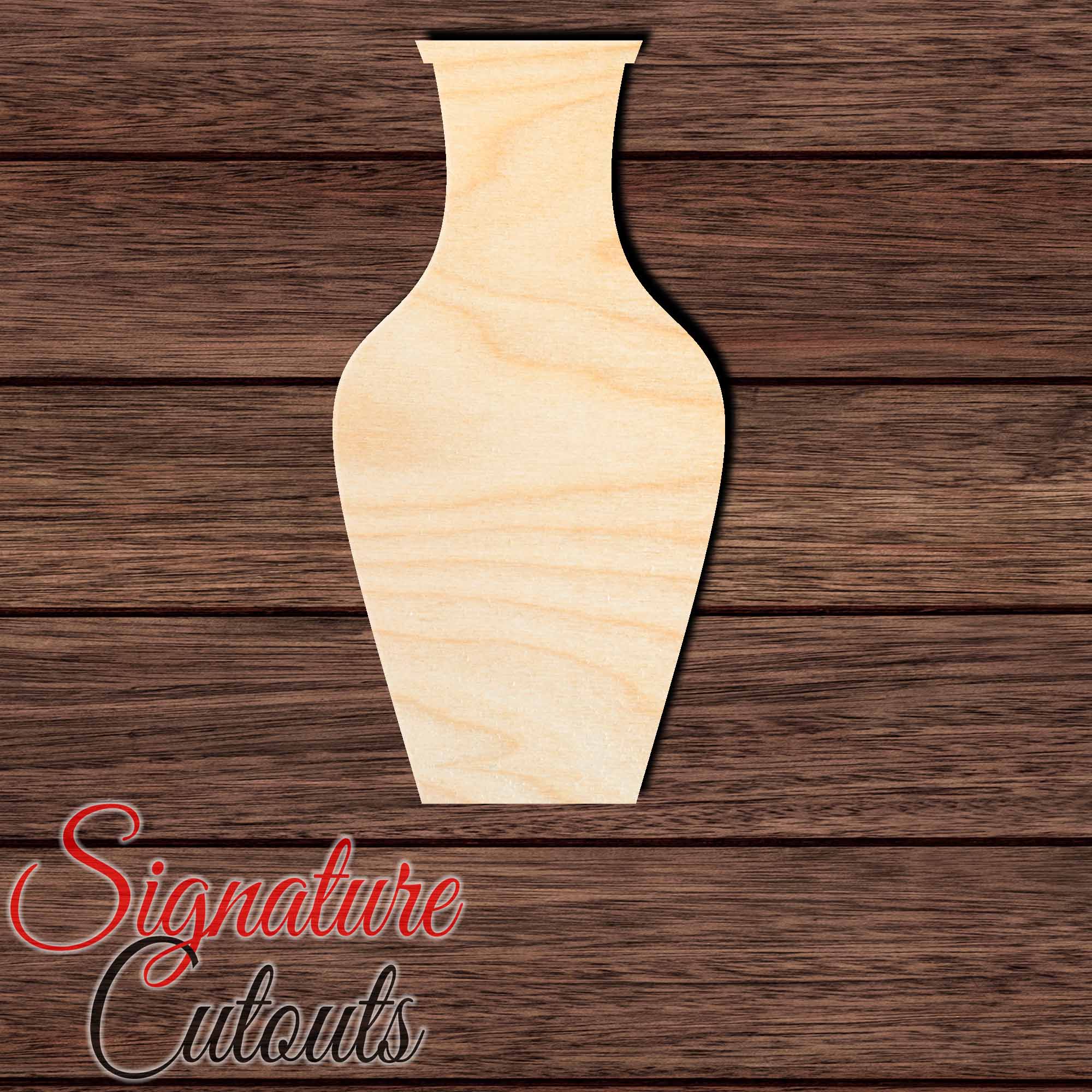 Vase 005 Shape Cutout in Wood, Acrylic or Acrylic Mirror - Signature Cutouts