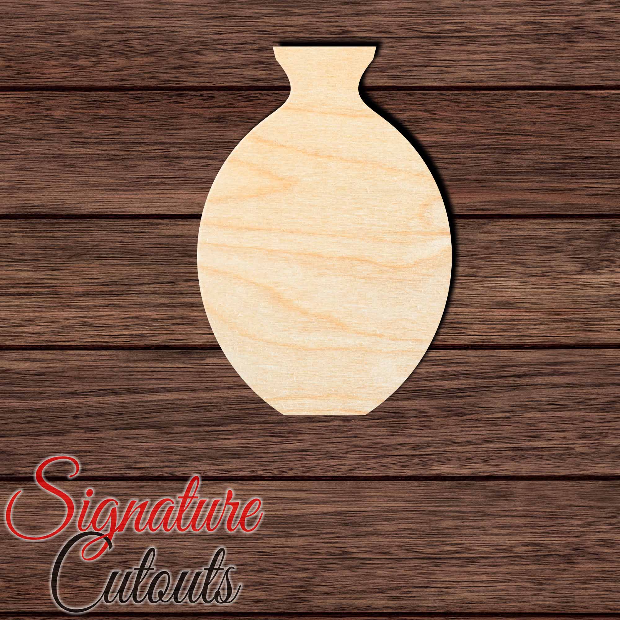 Vase 006 Shape Cutout in Wood, Acrylic or Acrylic Mirror - Signature Cutouts
