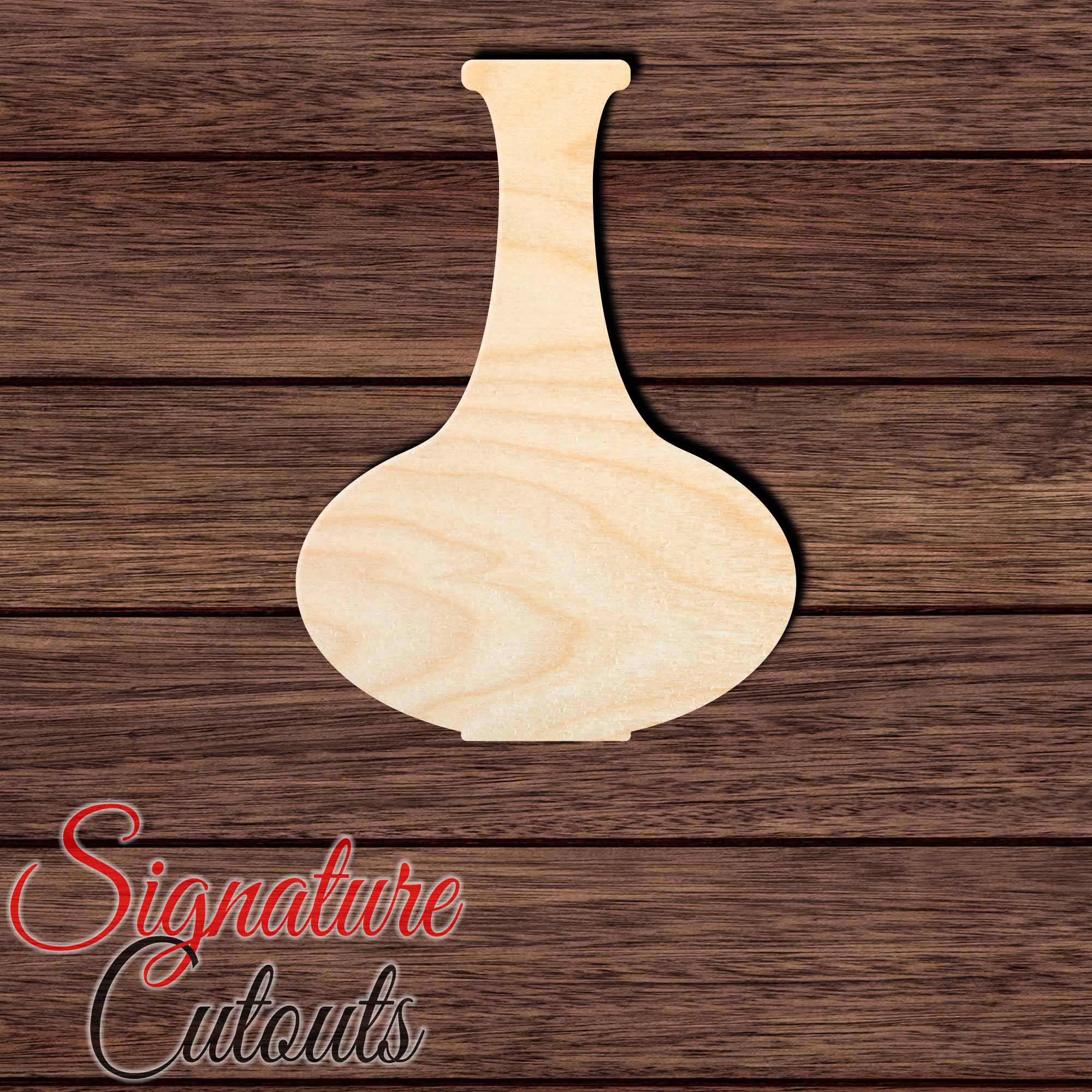 Vase 016 Shape Cutout in Wood, Acrylic or Acrylic Mirror - Signature Cutouts