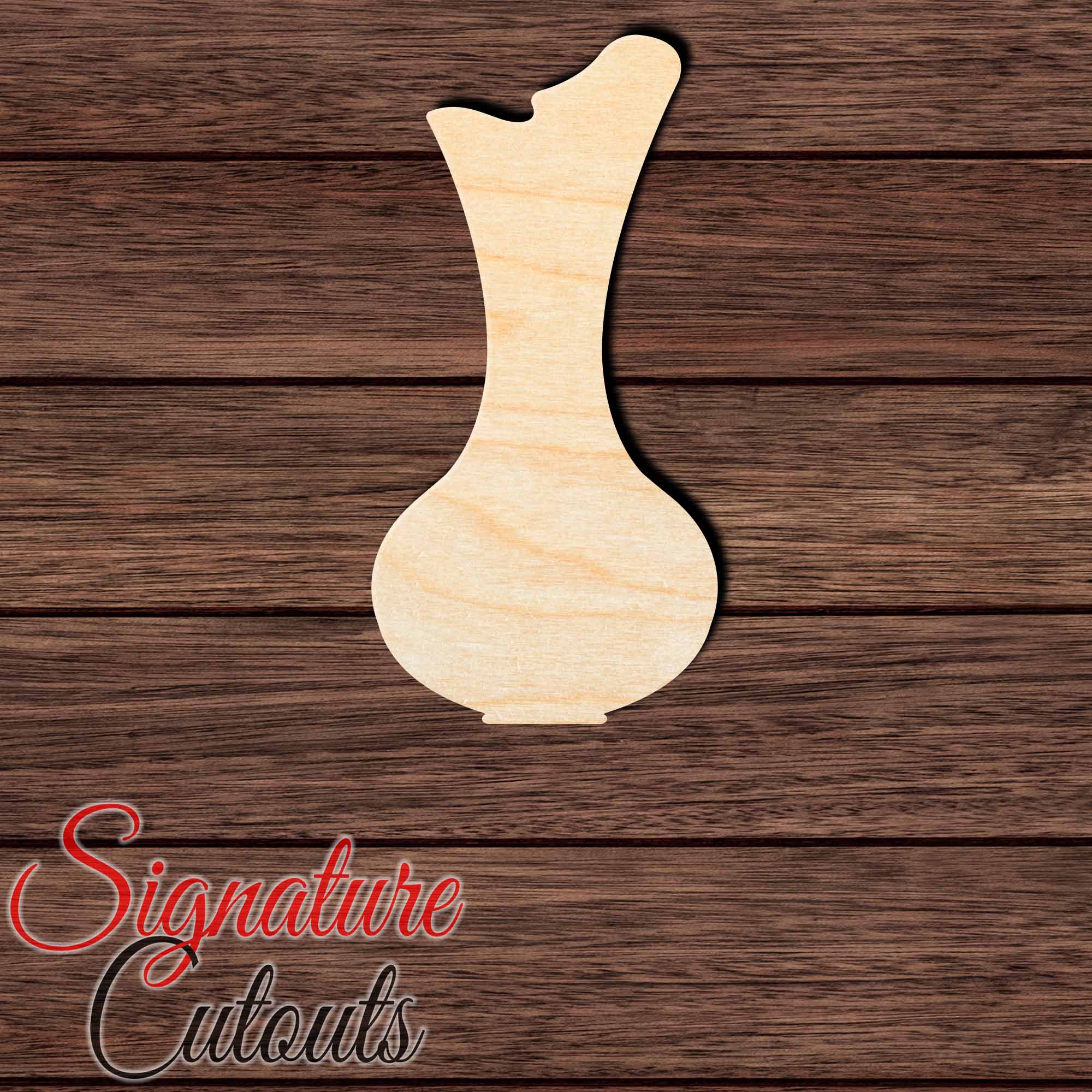 Vase 019 Shape Cutout in Wood, Acrylic or Acrylic Mirror - Signature Cutouts