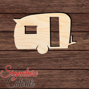 Vintage Camper 003 Shape Cutout in Wood, Acrylic or Acrylic Mirror Craft Shapes & Bases Signature Cutouts 