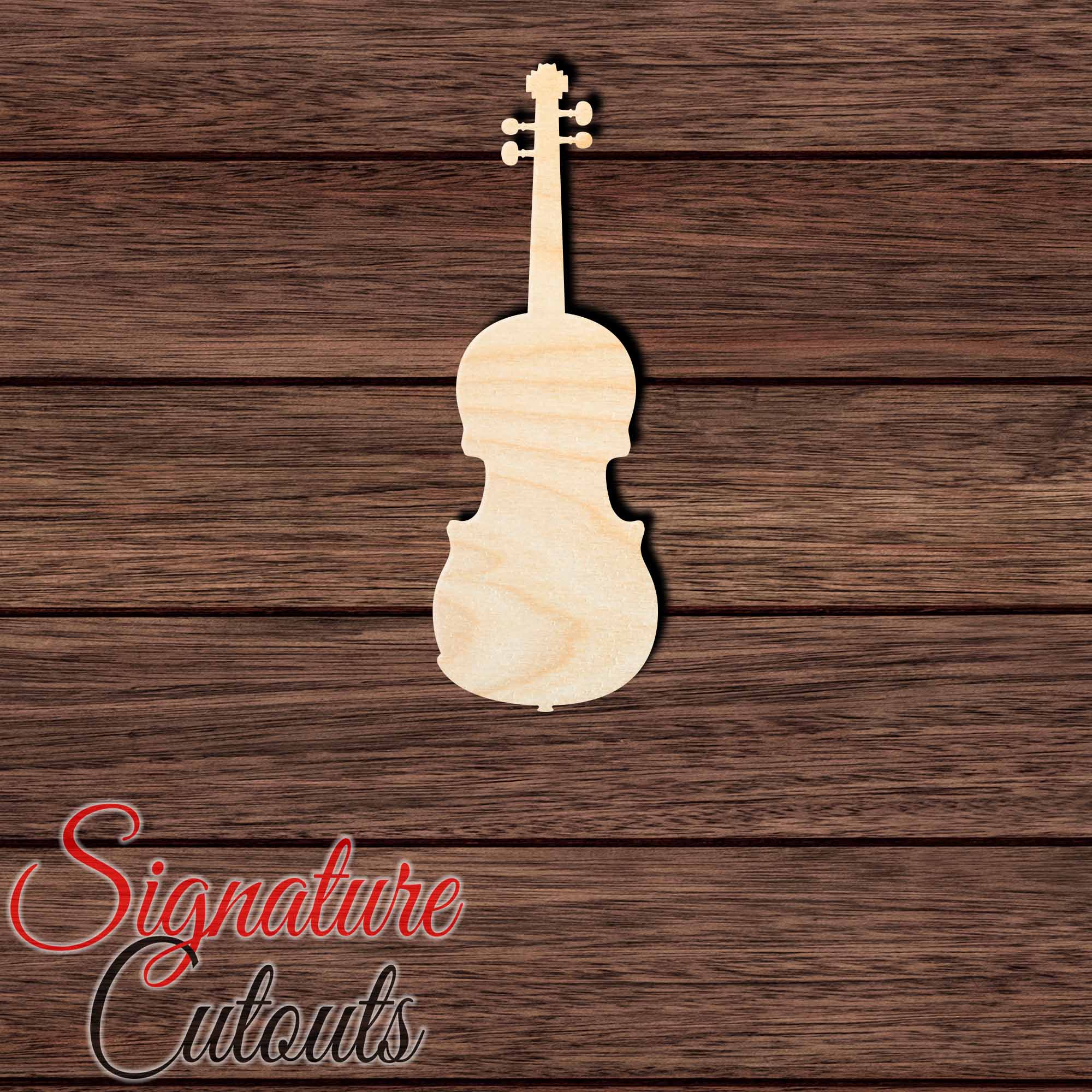 Violin 001 Shape Cutout in Wood, Acrylic or Acrylic Mirror - Signature Cutouts