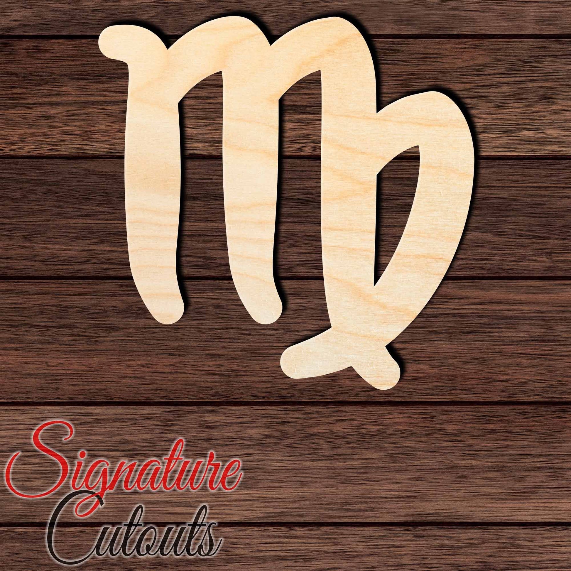 Virgo Shape Cutout in Wood, Acrylic or Acrylic Mirror - Signature Cutouts