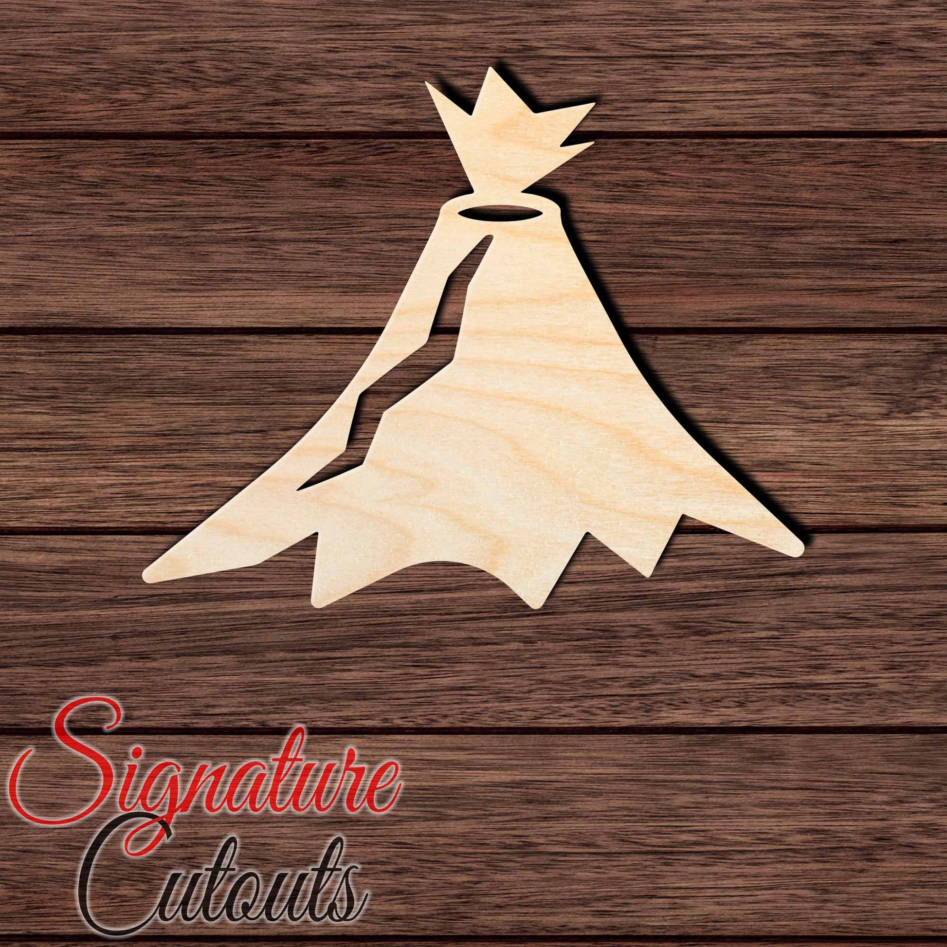 Volcano 001 Shape Cutout in Wood, Acrylic or Acrylic Mirror - Signature Cutouts