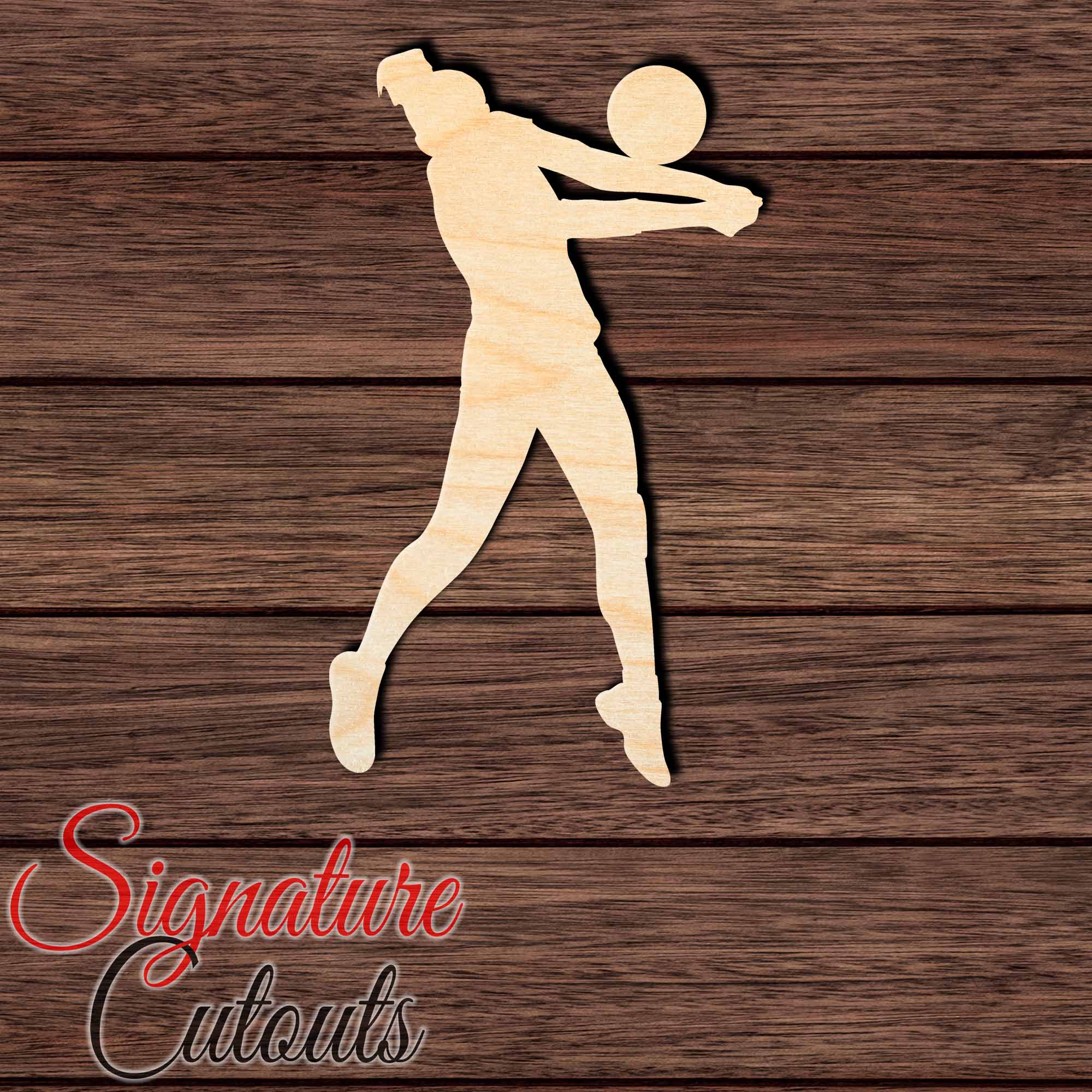 Volleyball Player 001 Shape Cutout in Wood, Acrylic or Acrylic Mirror Craft Shapes & Bases Signature Cutouts 