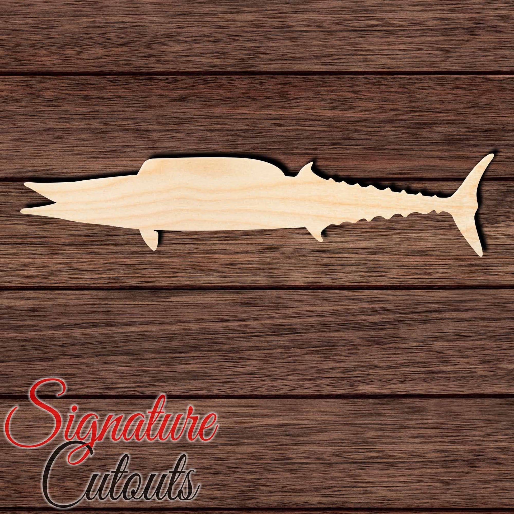 Wahoo Fish 001 Shape Cutout in Wood, Acrylic or Acrylic Mirror - Signature Cutouts