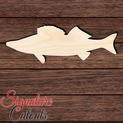 Walleye 001 Shape Cutout in Wood, Acrylic or Acrylic Mirror - Signature Cutouts