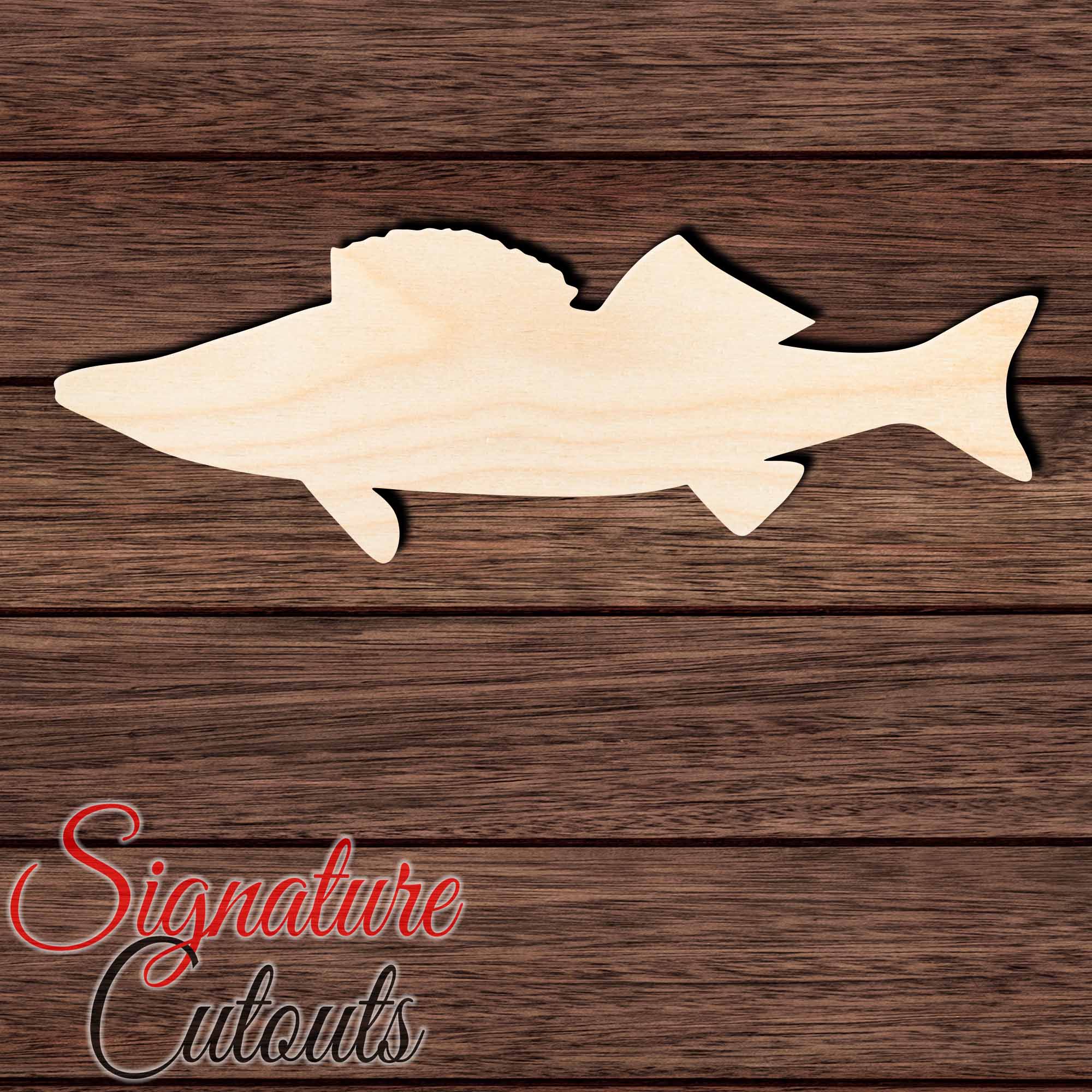 Walleye 001 Shape Cutout in Wood, Acrylic or Acrylic Mirror - Signature Cutouts