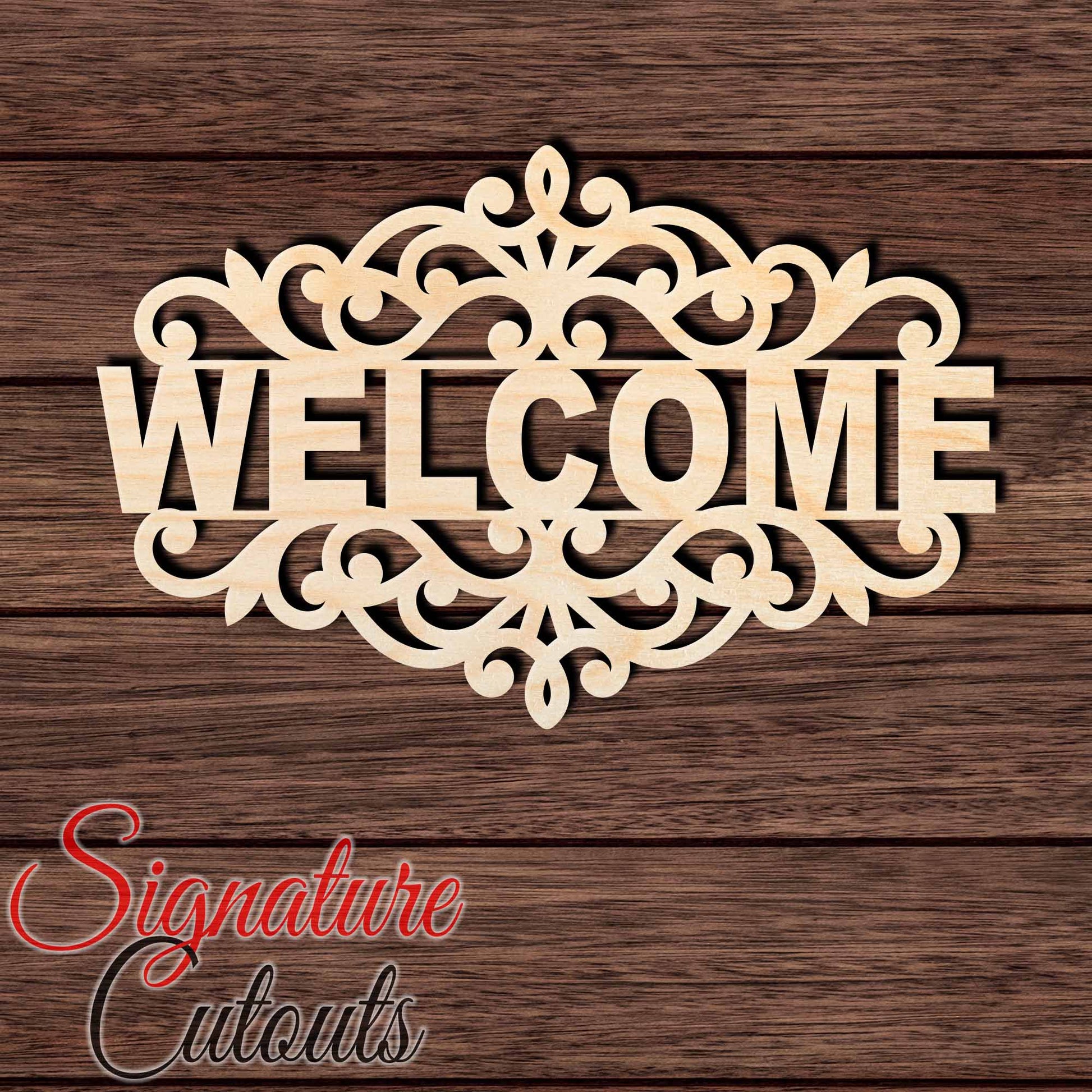 Welcome Lace Sign 001 Shape Cutout - Signature Cutouts
