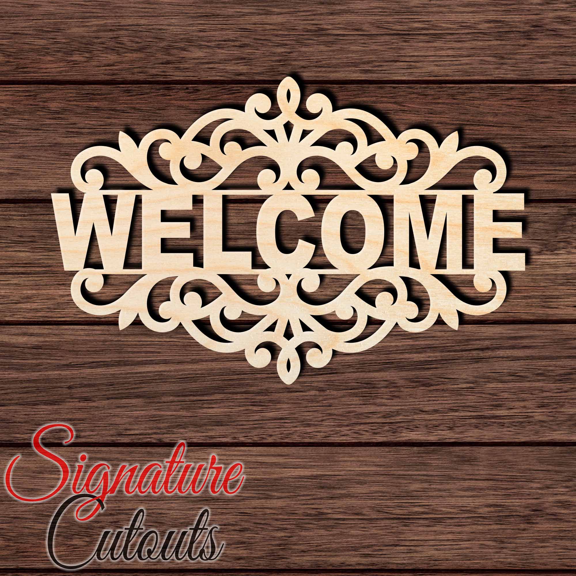 Welcome Lace Sign 001 Shape Cutout - Signature Cutouts