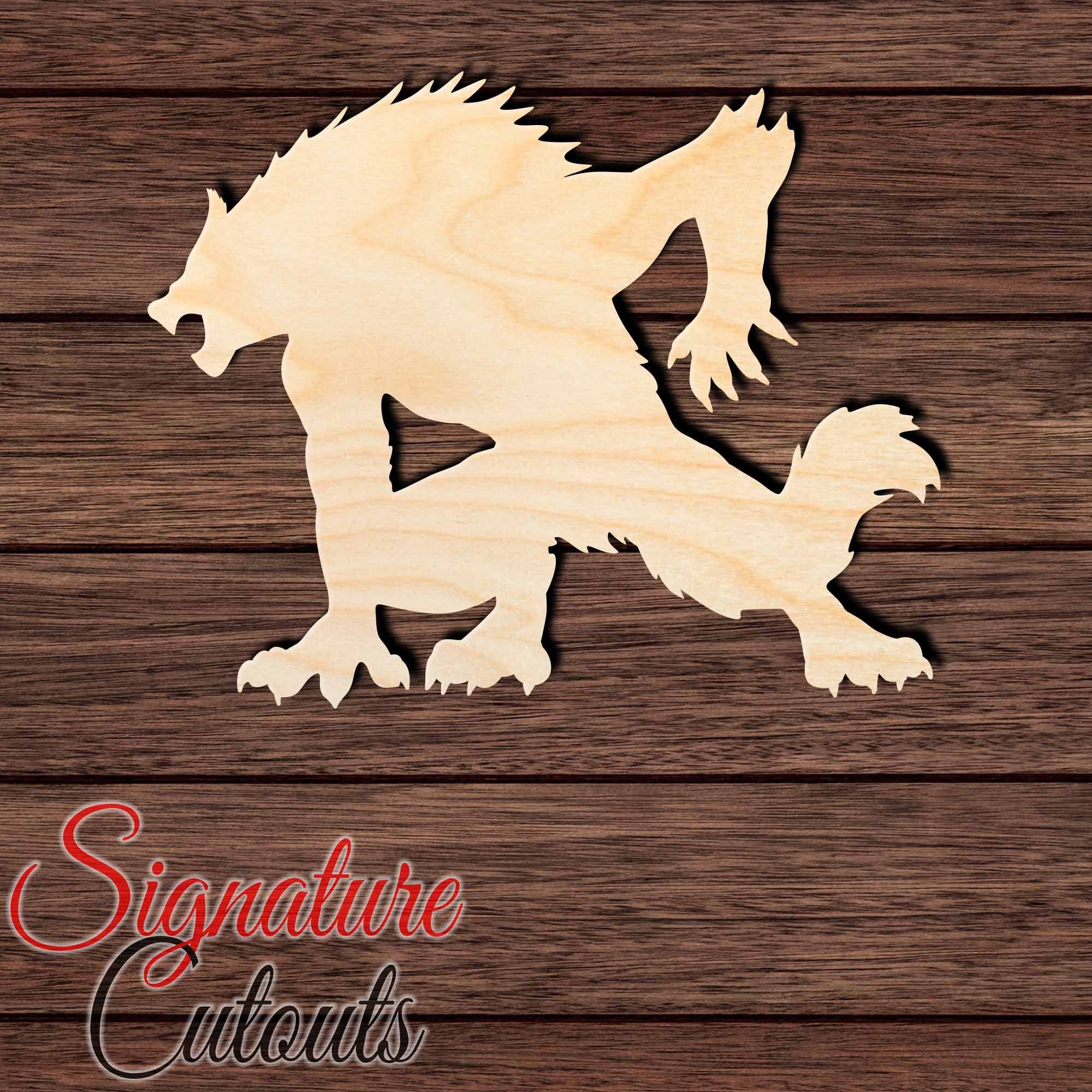 Werewolf 001 Shape Cutout in Wood, Acrylic or Acrylic Mirror - Signature Cutouts