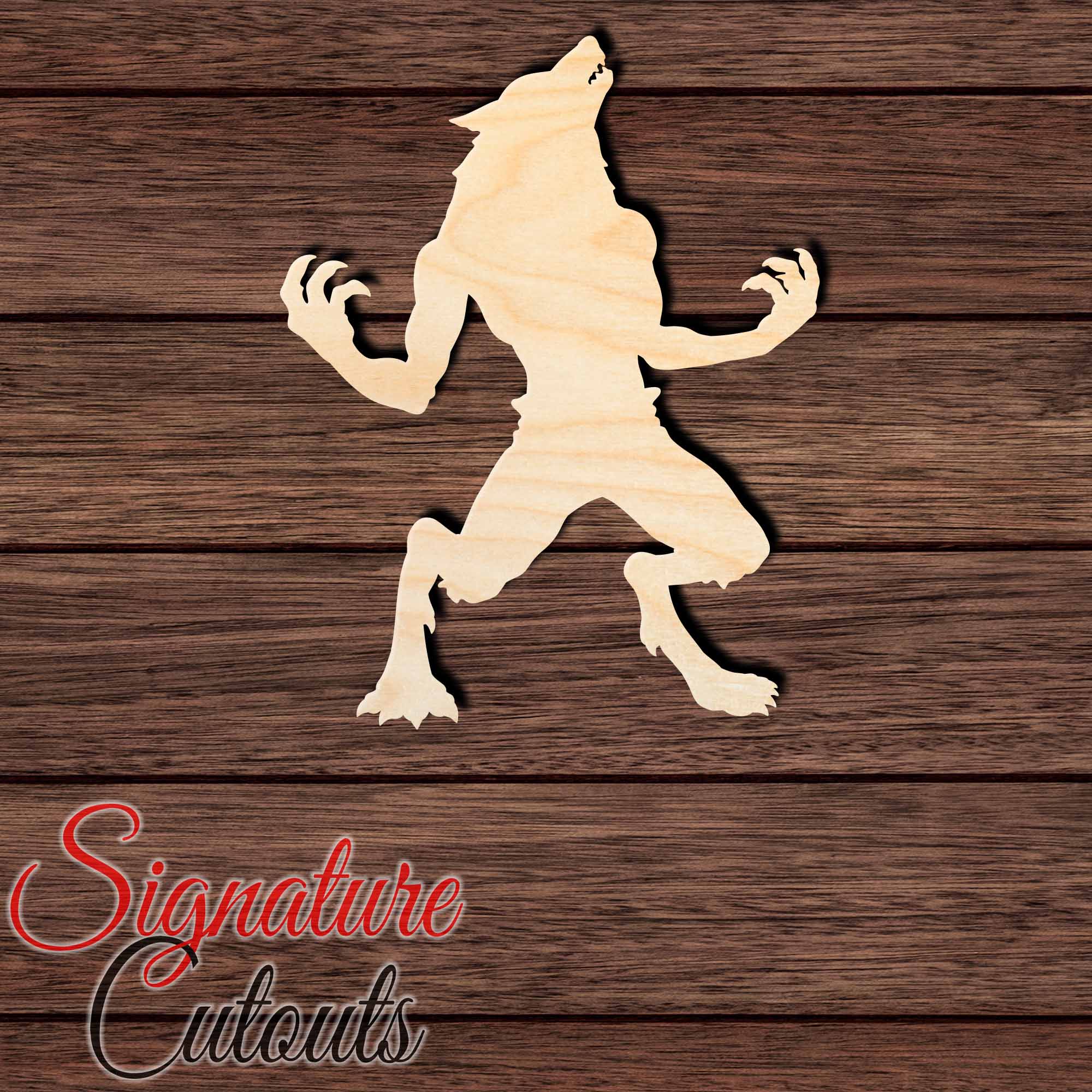 Werewolf 002 Shape Cutout in Wood, Acrylic or Acrylic Mirror - Signature Cutouts