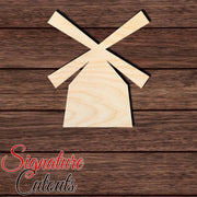Windmill 001 Shape Cutout in Wood, Acrylic or Acrylic Mirror - Signature Cutouts