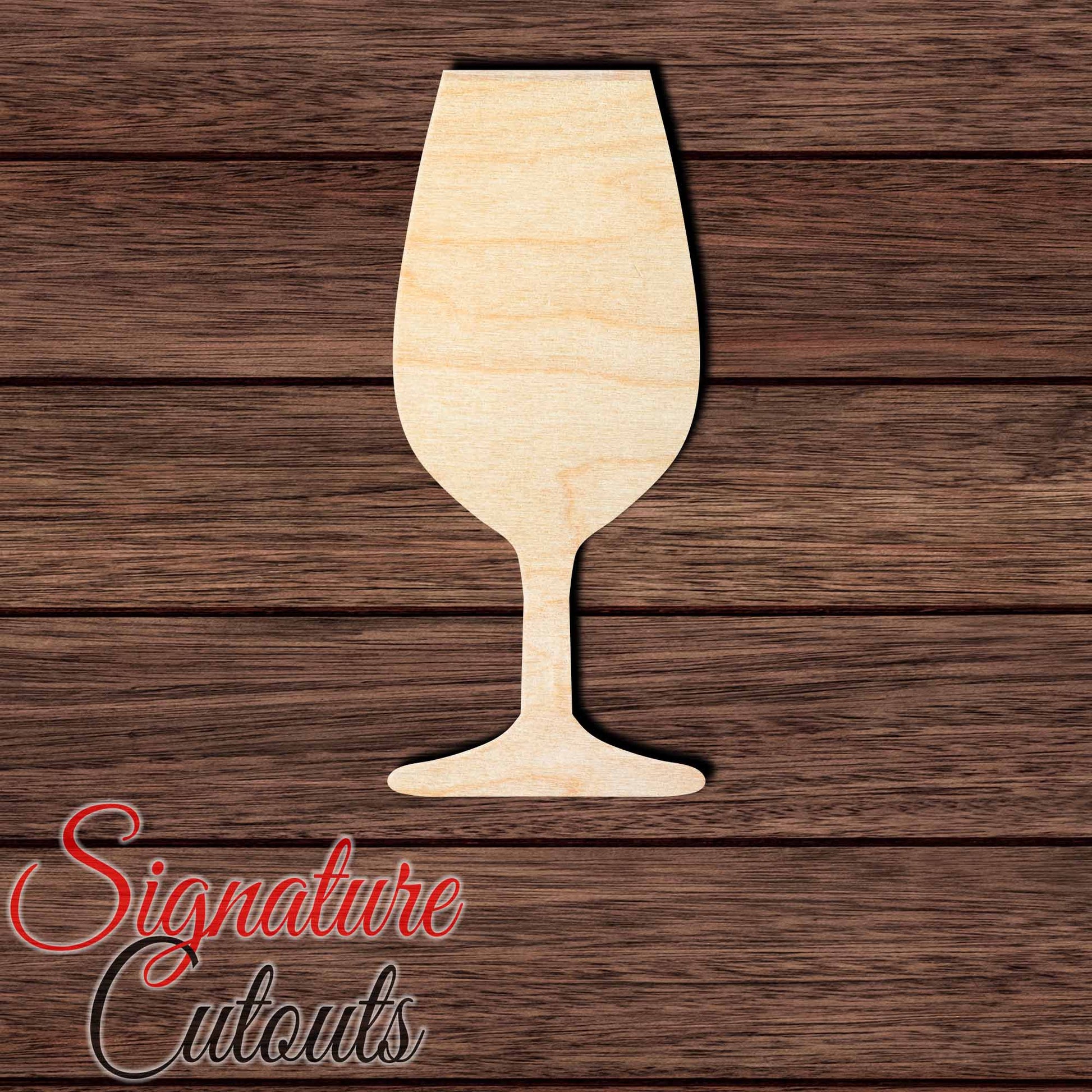 Wine Glass 001 - Bordeaux Shape Cutout in Wood Craft Shapes & Bases Signature Cutouts 