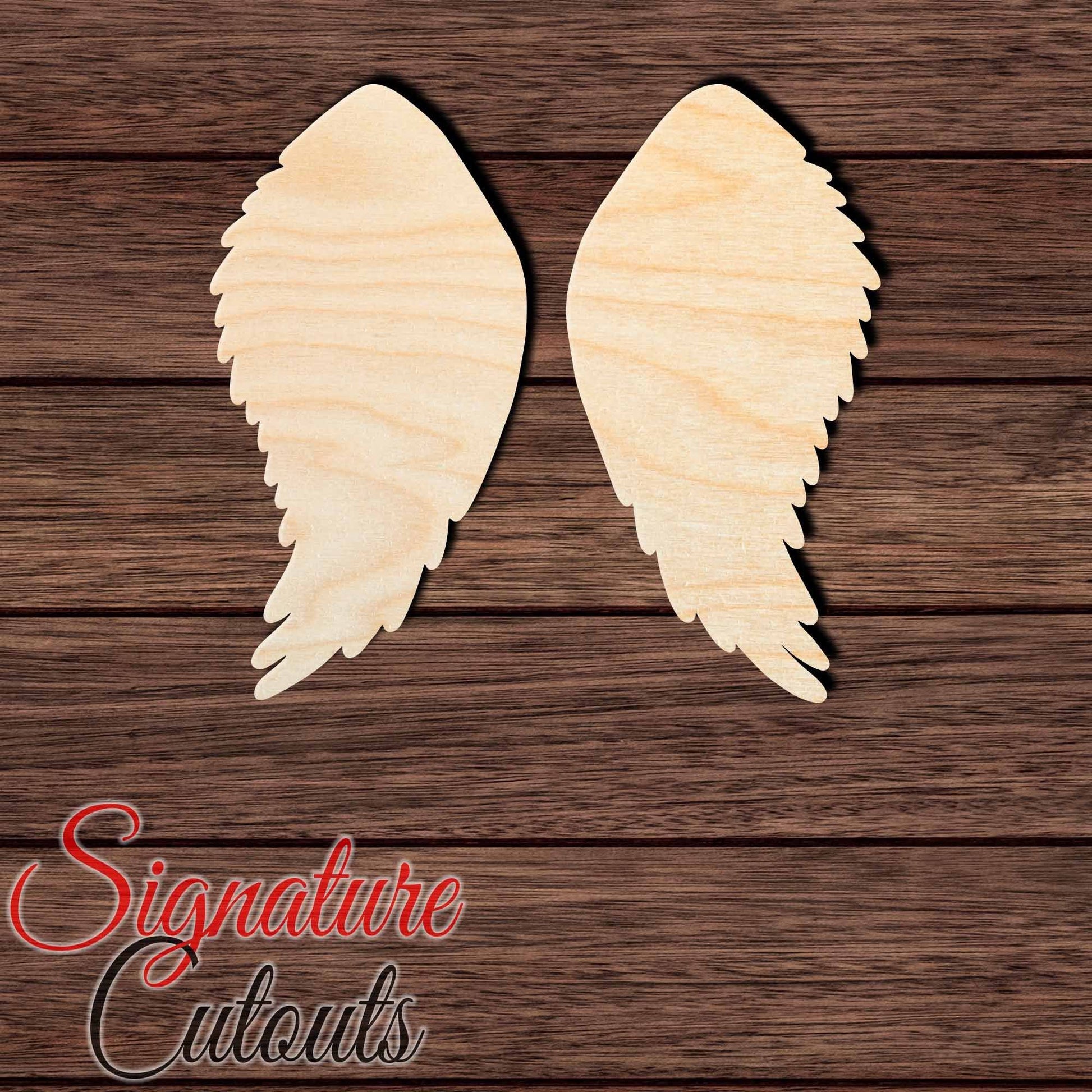 Wings 003 Shape Cutout in Wood, Acrylic or Acrylic Mirror - Signature Cutouts