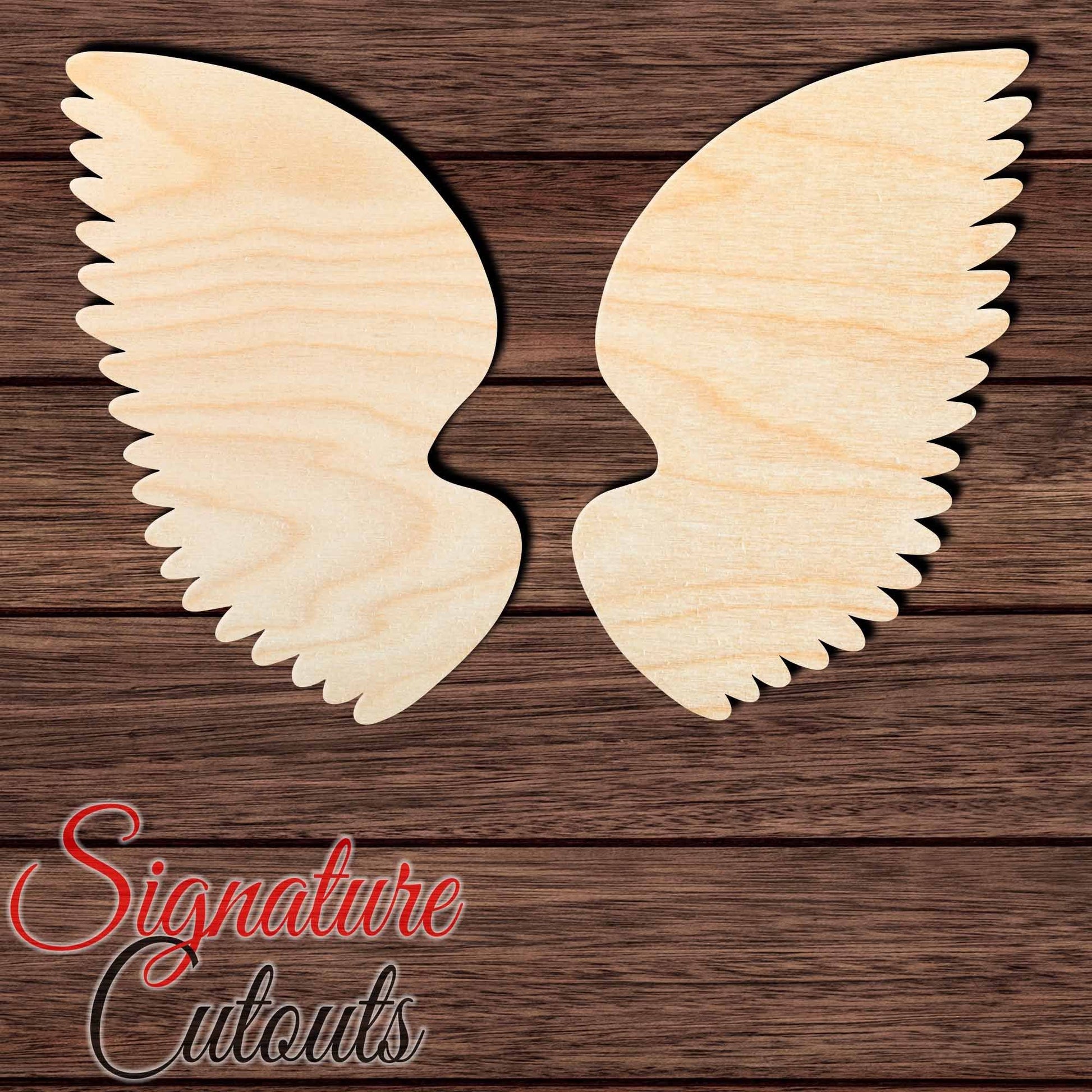 Wings 007 Shape Cutout in Wood, Acrylic or Acrylic Mirror - Signature Cutouts