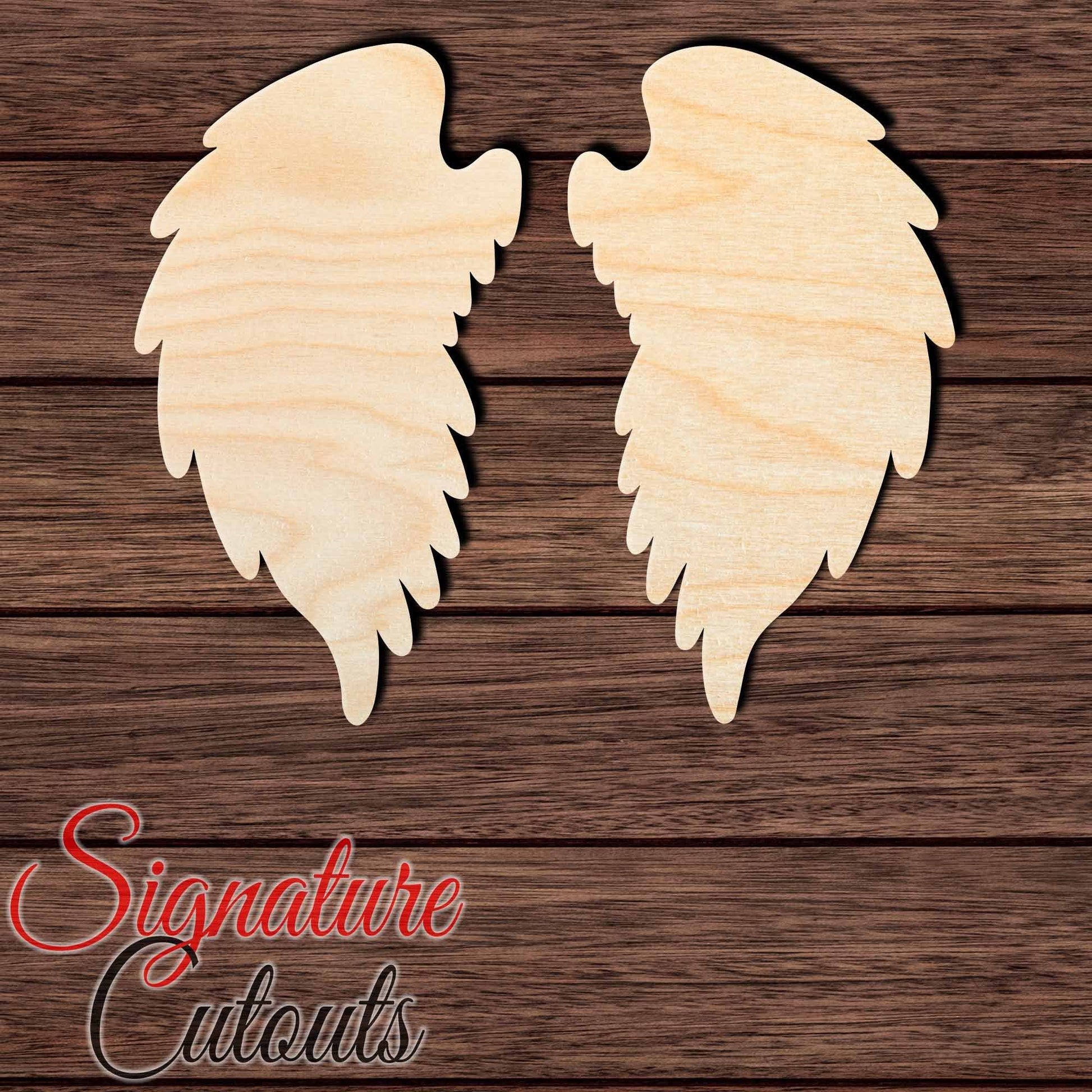 Wings 008 Shape Cutout in Wood, Acrylic or Acrylic Mirror - Signature Cutouts