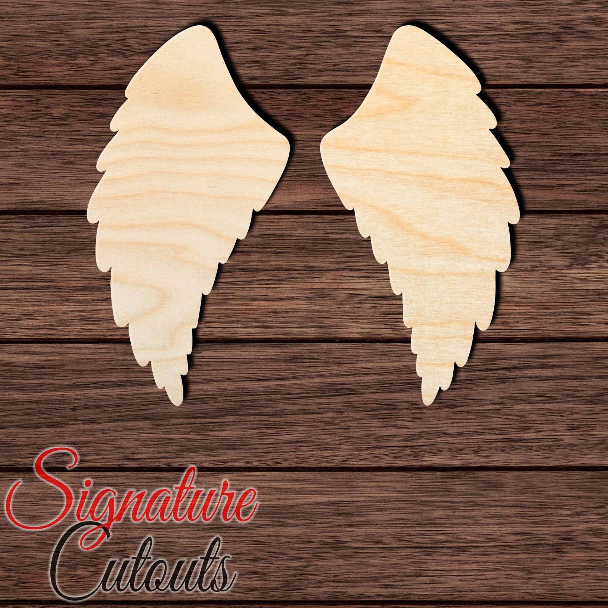 Wings 009 Shape Cutout in Wood, Acrylic or Acrylic Mirror - Signature Cutouts