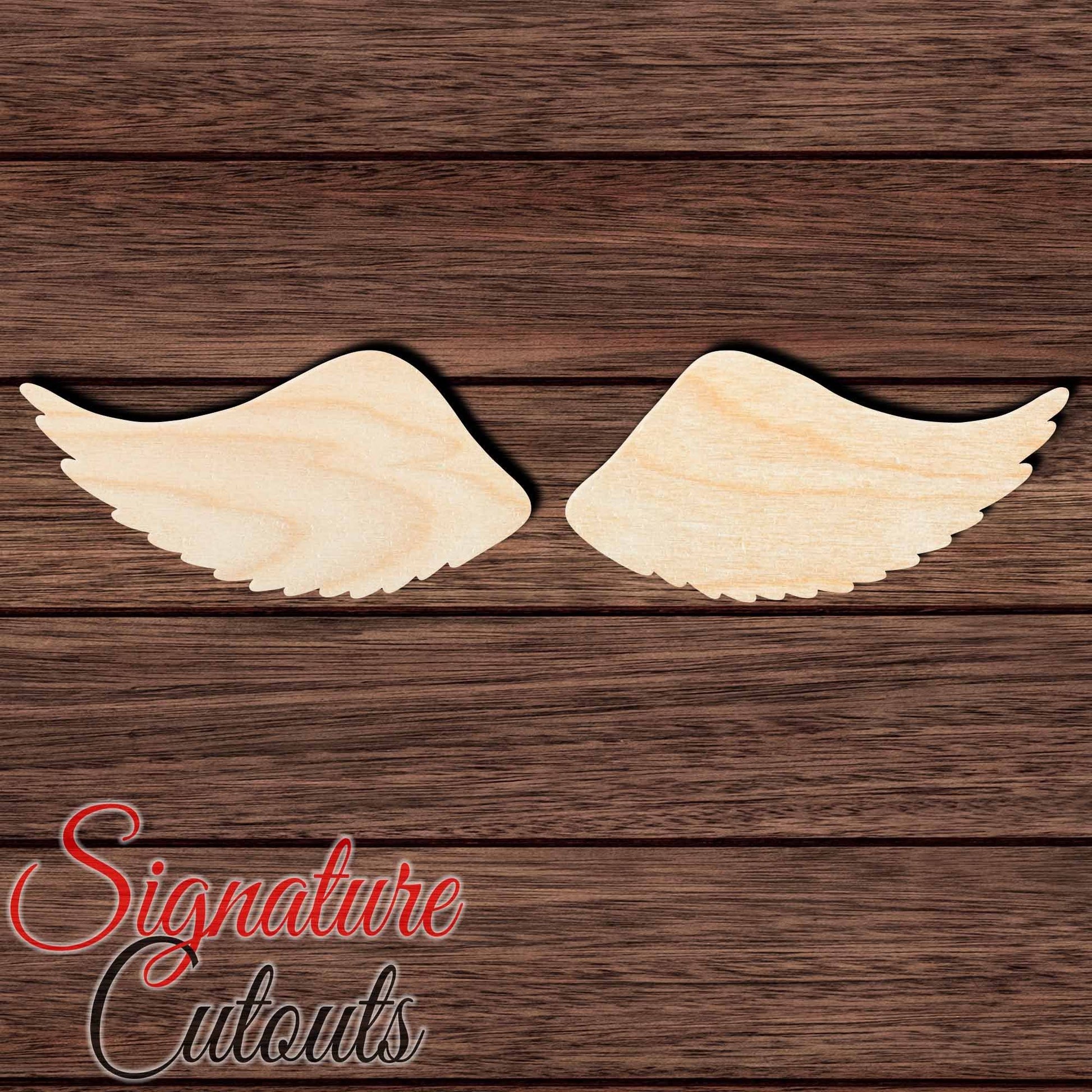 Wings 010 Shape Cutout in Wood, Acrylic or Acrylic Mirror - Signature Cutouts
