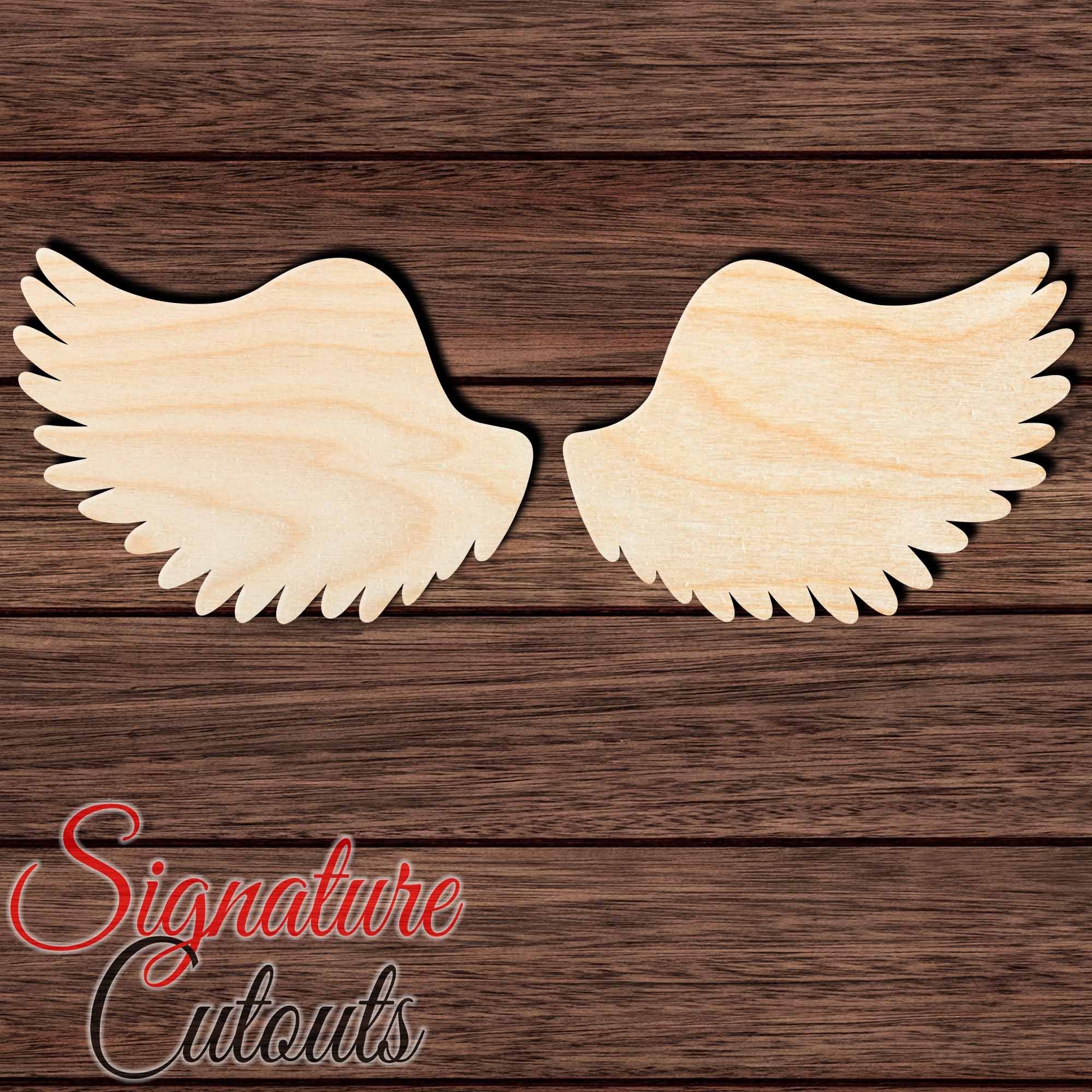 Wings 014 Shape Cutout in Wood, Acrylic or Acrylic Mirror - Signature Cutouts