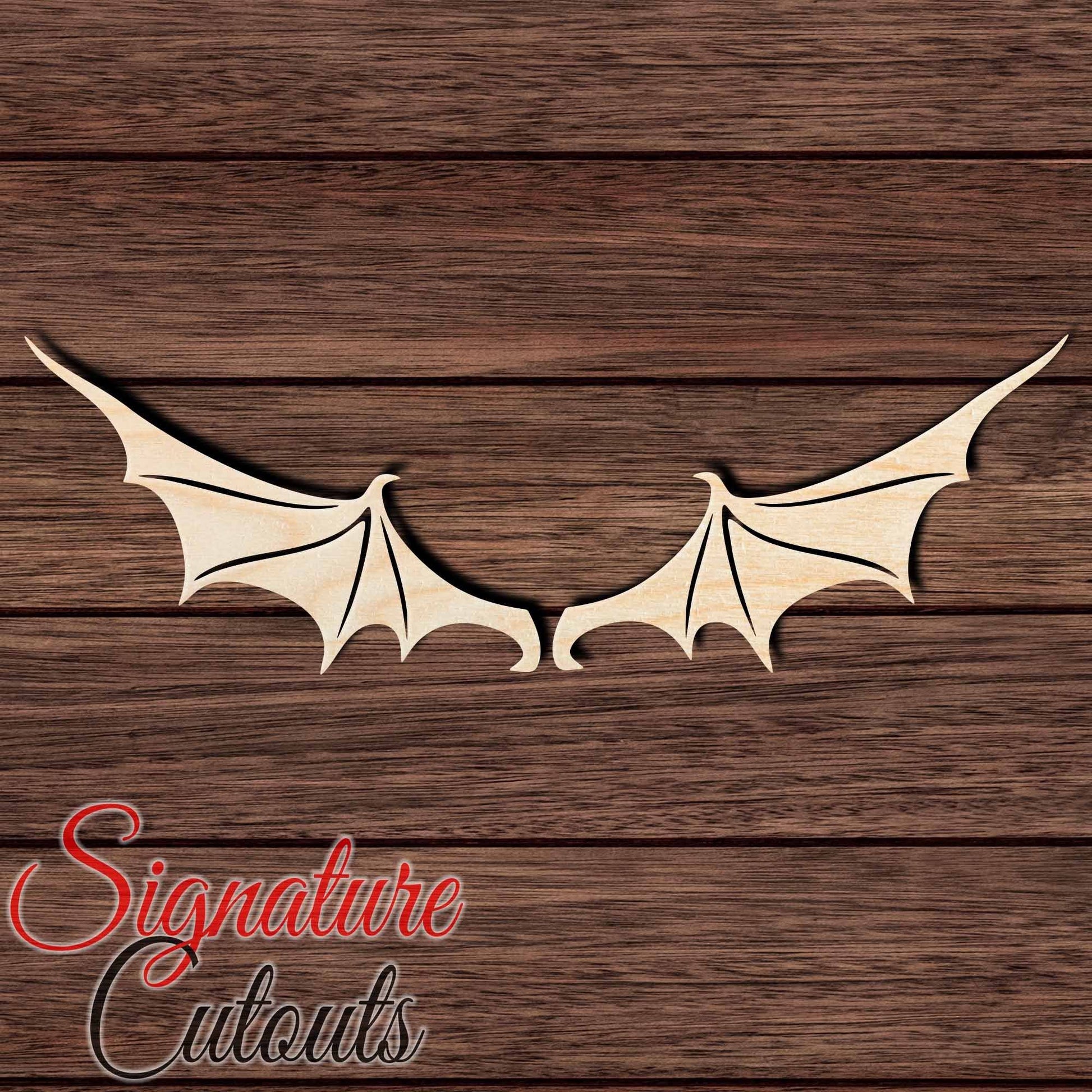 Wings 018 Shape Cutout in Wood, Acrylic or Acrylic Mirror - Signature Cutouts