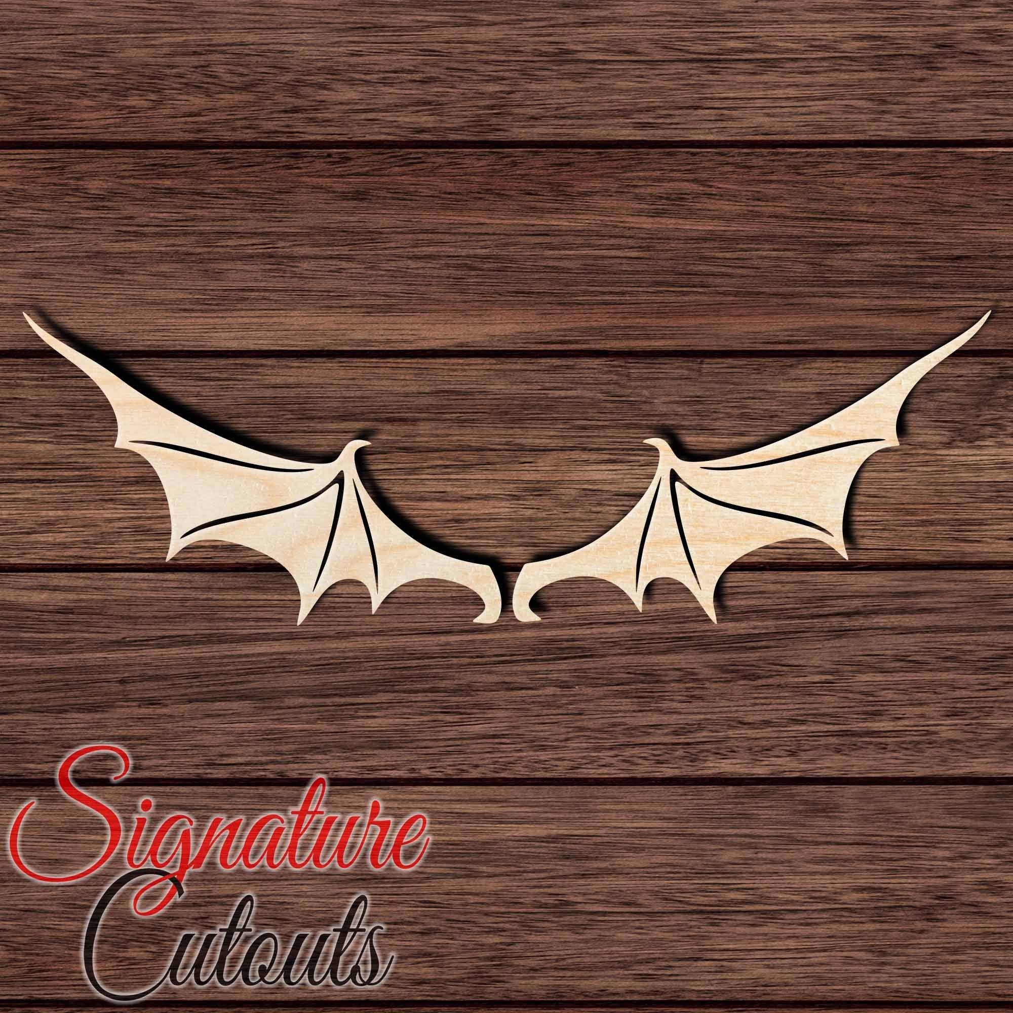 Wings 018 Shape Cutout in Wood, Acrylic or Acrylic Mirror - Signature Cutouts