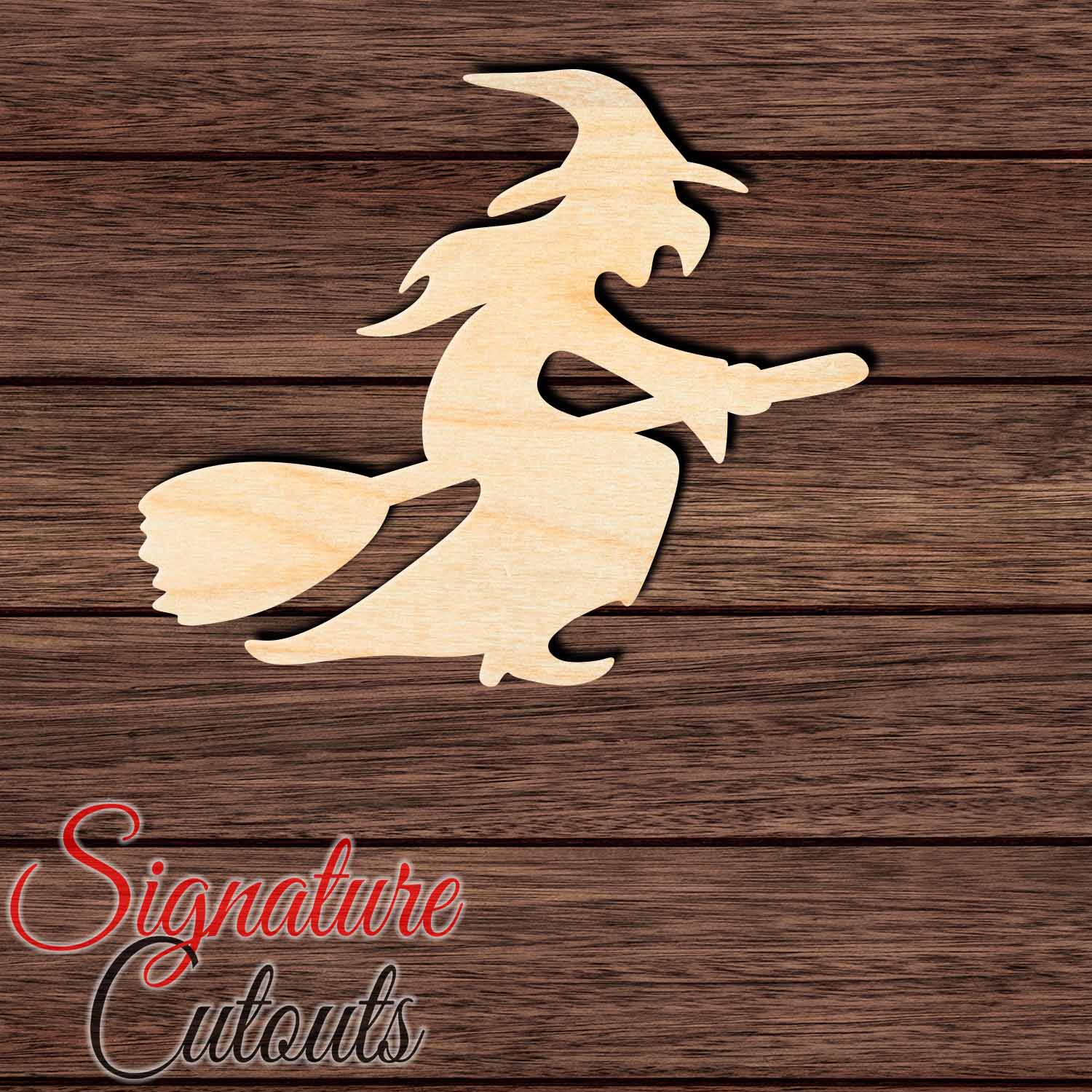 Witch 002 Shape Cutout in Wood, Acrylic or Acrylic Mirror - Signature Cutouts
