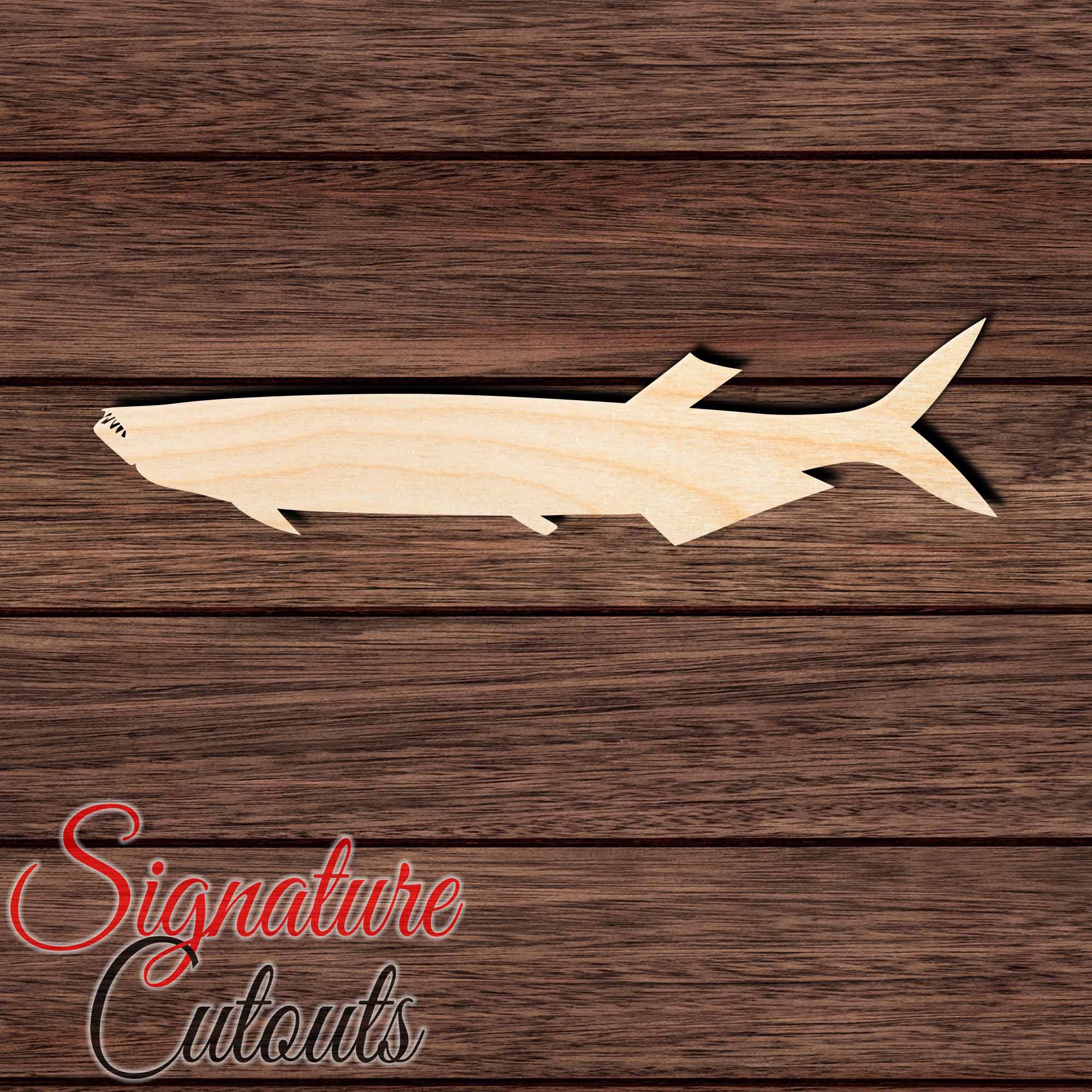 Wolf Herring Fish en Shape Cutout in Wood, Acrylic or Acrylic Mirror - Signature Cutouts