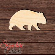 Wombat 003 Shape Cutout in Wood, Acrylic or Acrylic Mirror - Signature Cutouts