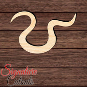 Worm 001 Shape Cutout in Wood, Acrylic or Acrylic Mirror - Signature Cutouts
