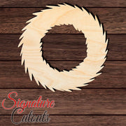 Wreath 001 Shape Cutout in Wood, Acrylic or Acrylic Mirror - Signature Cutouts