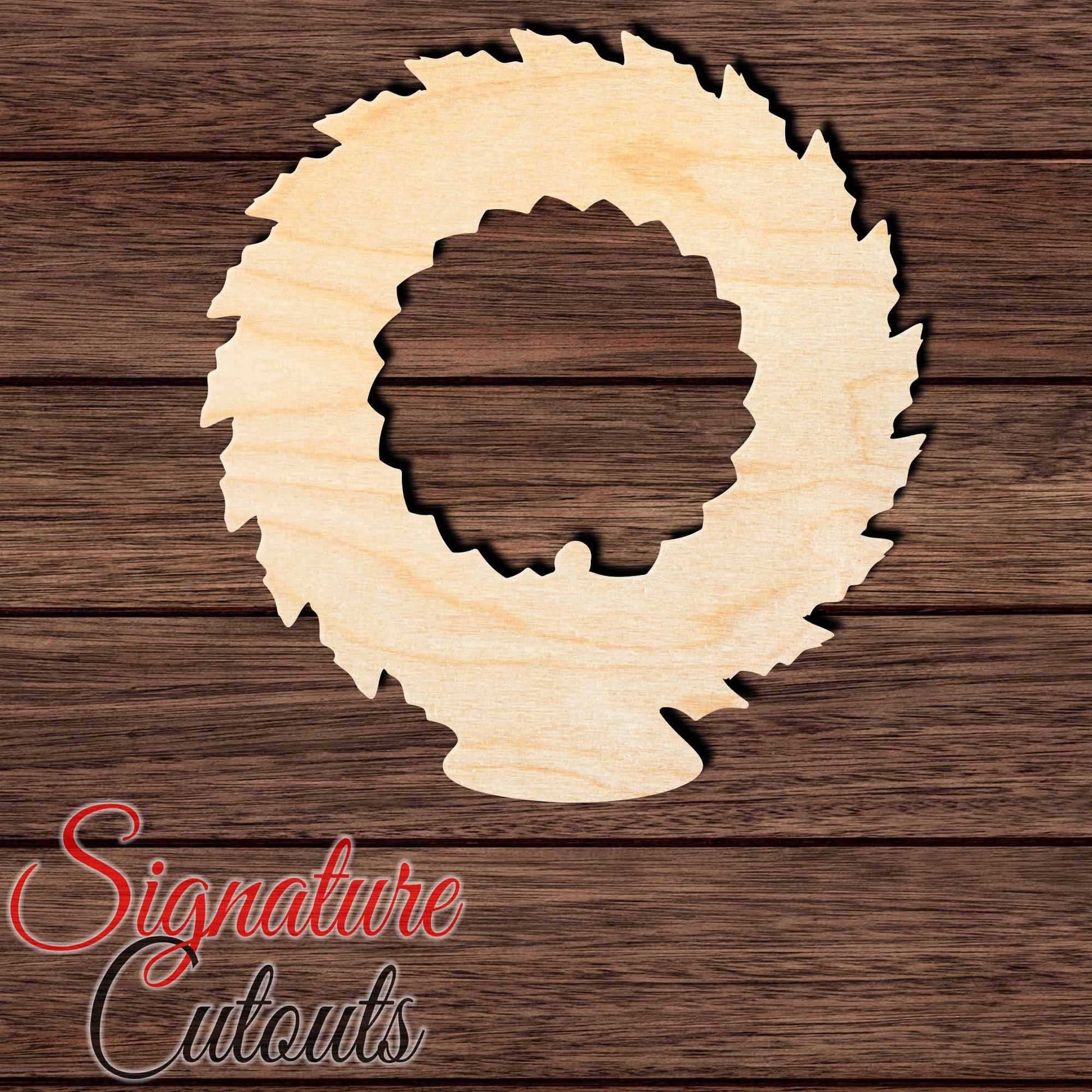 Wreath 003 Shape Cutout in Wood, Acrylic or Acrylic Mirror - Signature Cutouts