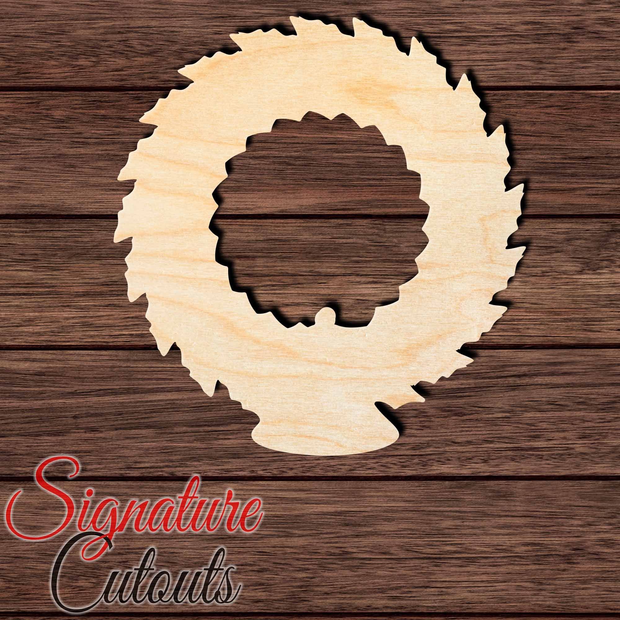 Wreath 003 Shape Cutout in Wood, Acrylic or Acrylic Mirror - Signature Cutouts