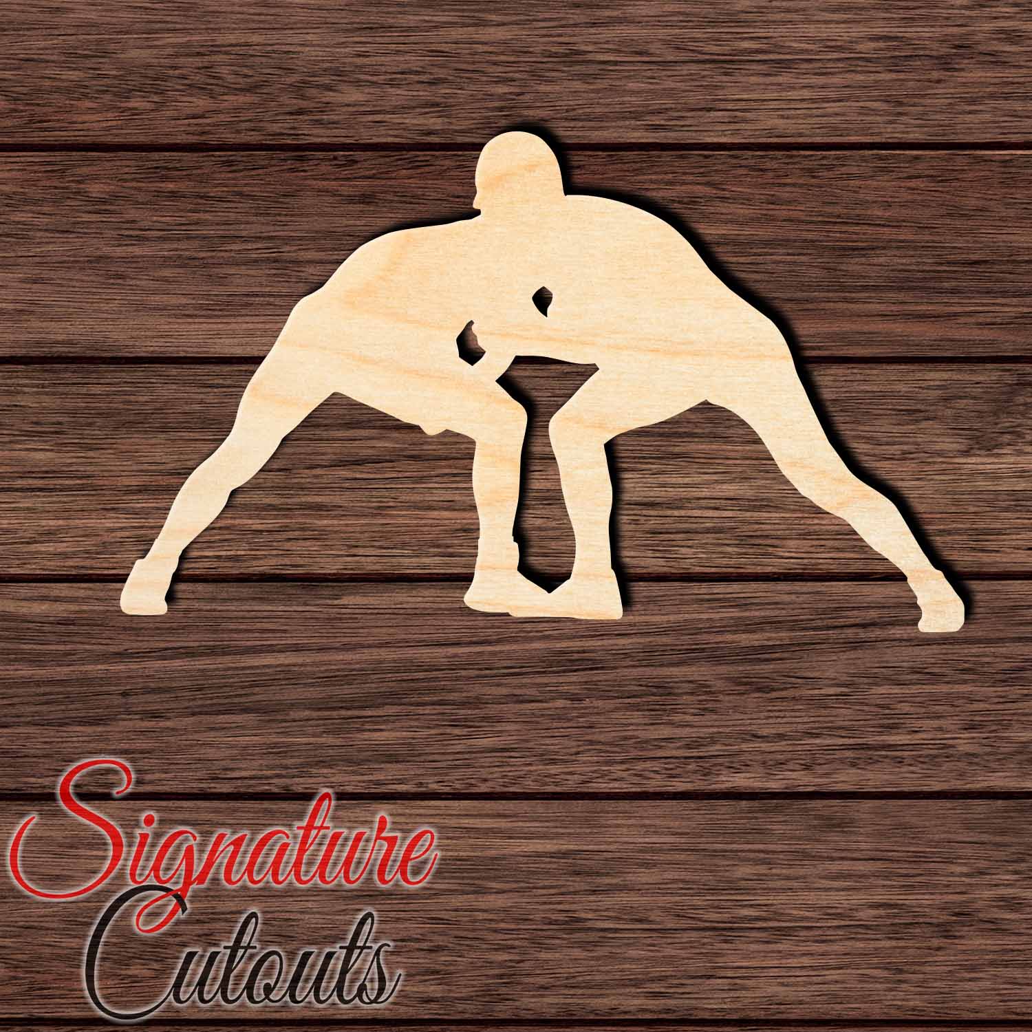 Wrestling 001 Shape Cutout in Wood, Acrylic or Acrylic Mirror - Signature Cutouts