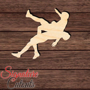 Wrestling 003 Shape Cutout in Wood, Acrylic or Acrylic Mirror - Signature Cutouts