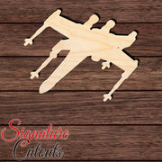 X-Wing Fighter Ship Shape Cutout in Wood, Acrylic or Acrylic Mirror - Signature Cutouts
