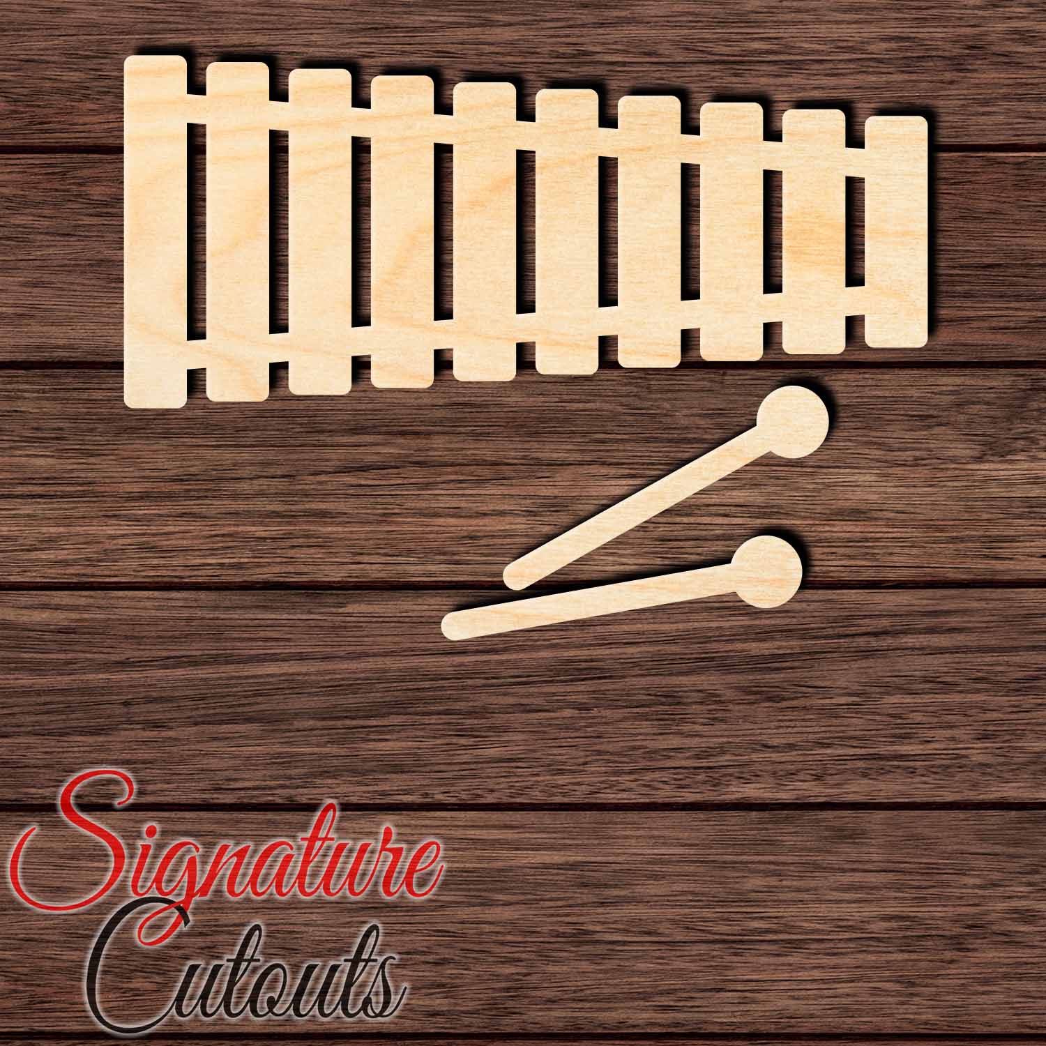 Xylophone 003 Shape Cutout in Wood, Acrylic or Acrylic Mirror - Signature Cutouts