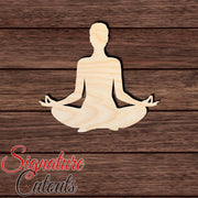 Yoga Lotus 001 Shape Cutout in Wood, Acrylic or Acrylic Mirror - Signature Cutouts