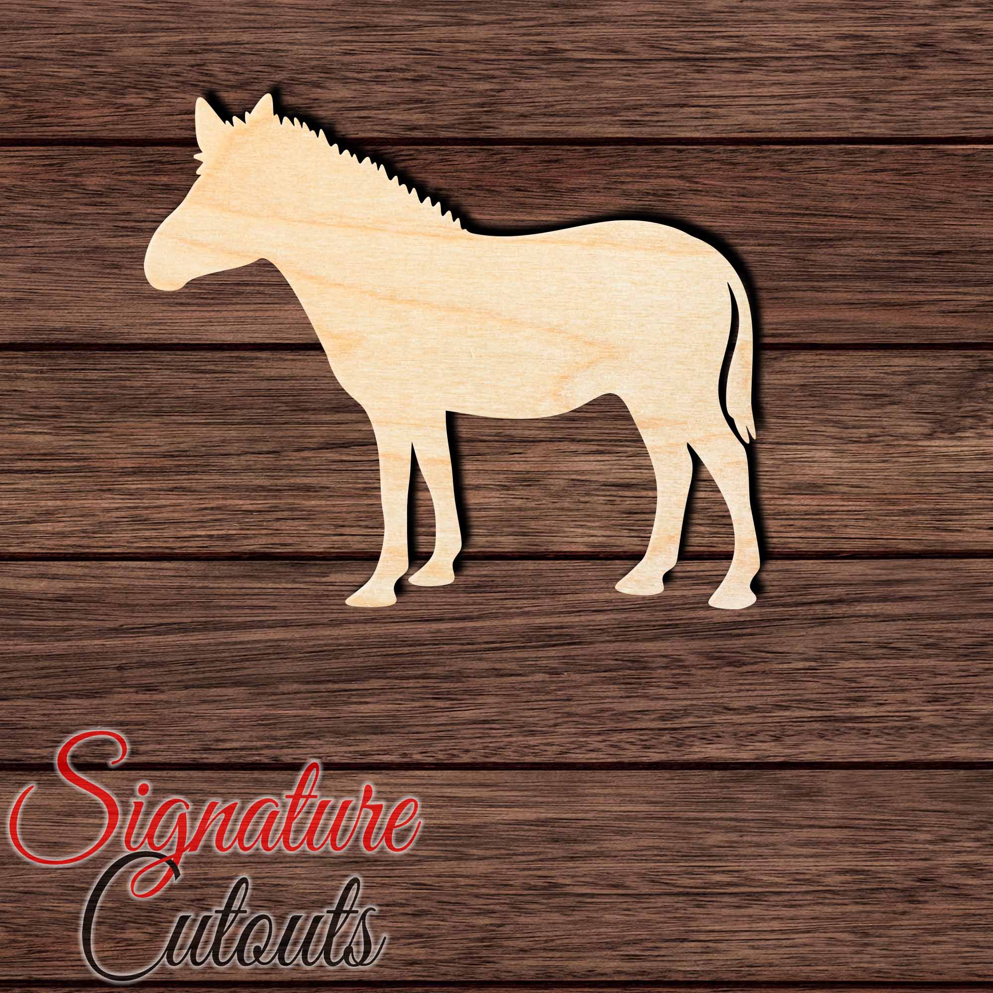 Zebra 001 Shape Cutout in Wood, Acrylic or Acrylic Mirror - Signature Cutouts