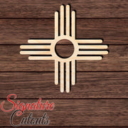 Zia Symbol 001 Shape Cutout in Wood, Acrylic or Acrylic Mirror - Signature Cutouts